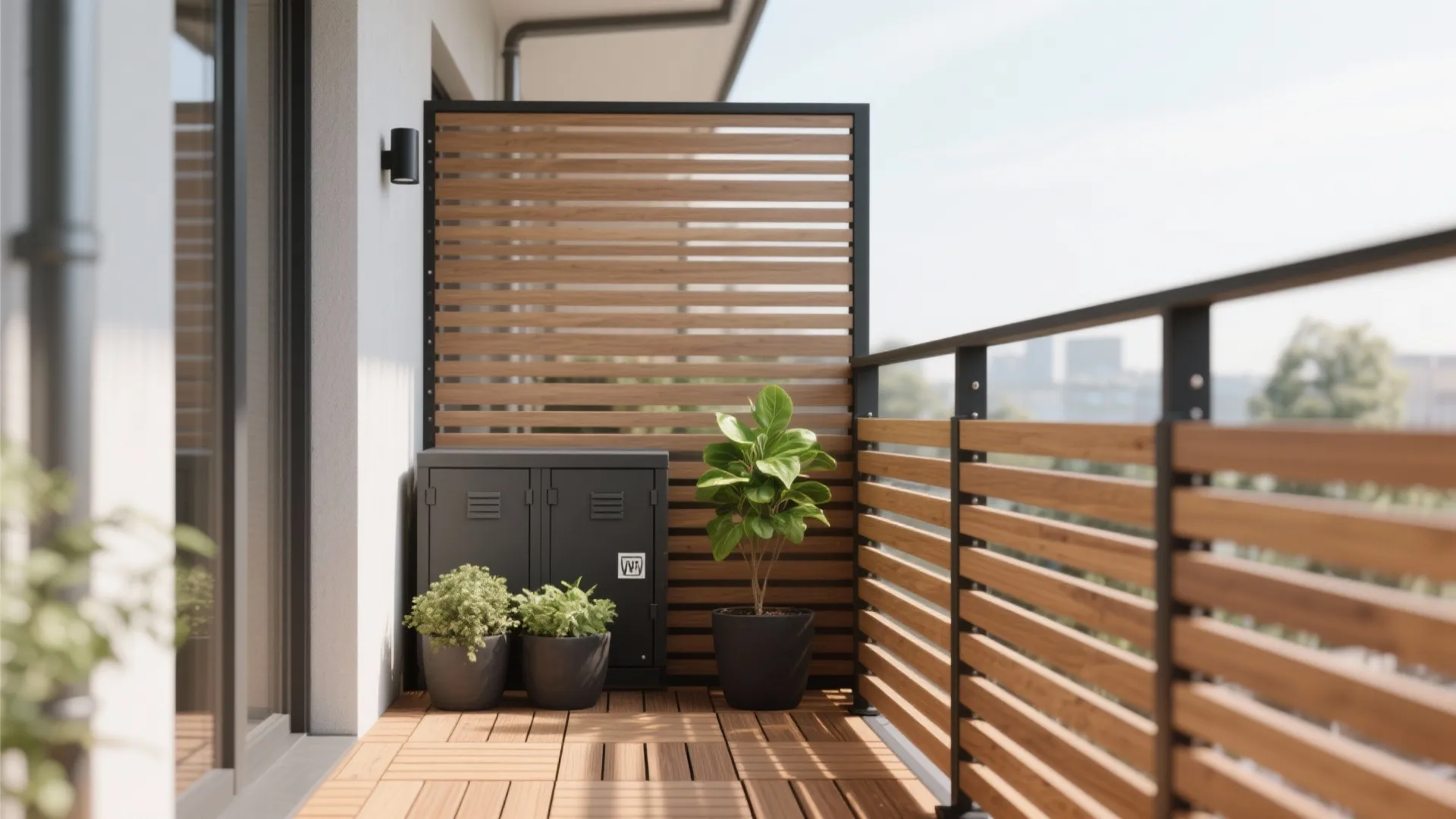 Warm Wood Decking and Slatted Cladding