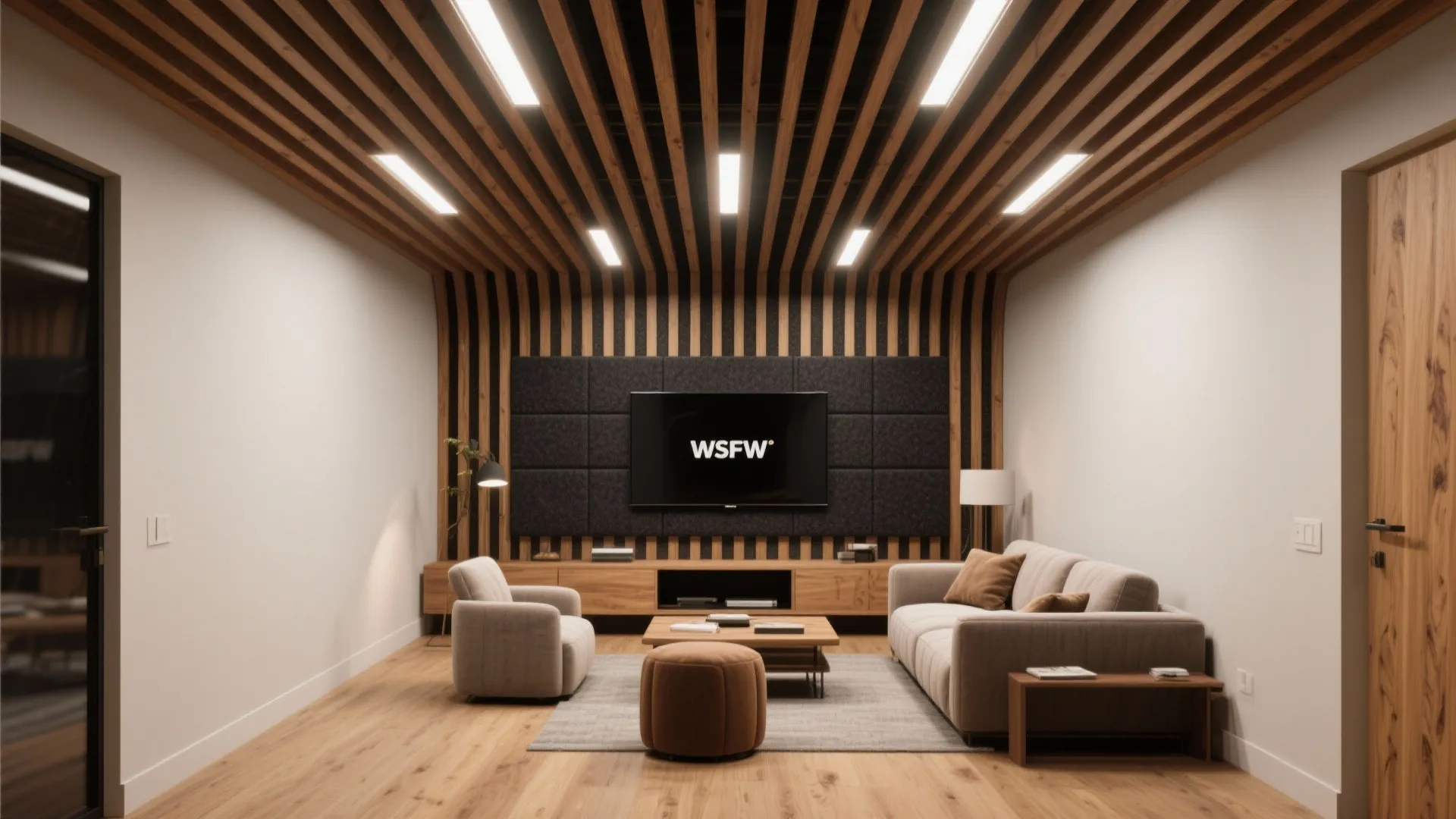 Wood slats and acoustic comfort