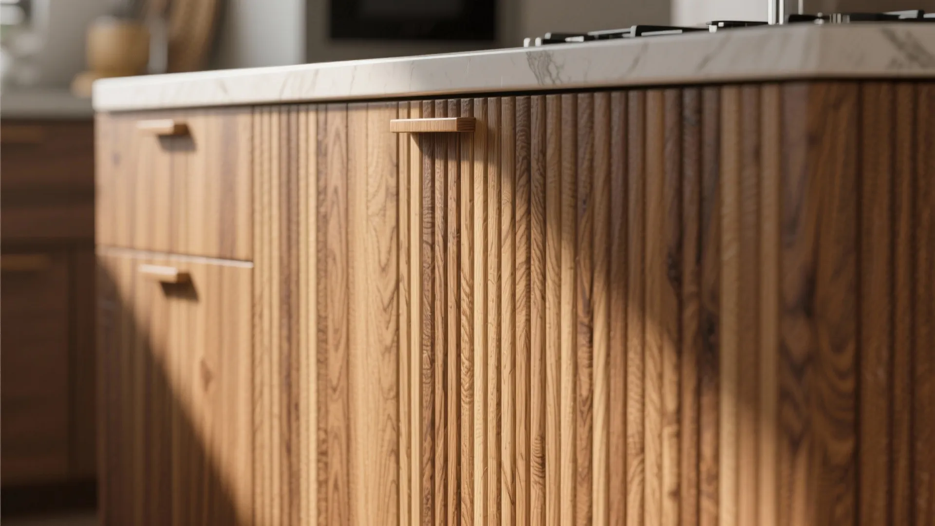 2. Vertical Wood Slats for Warmth and Texture