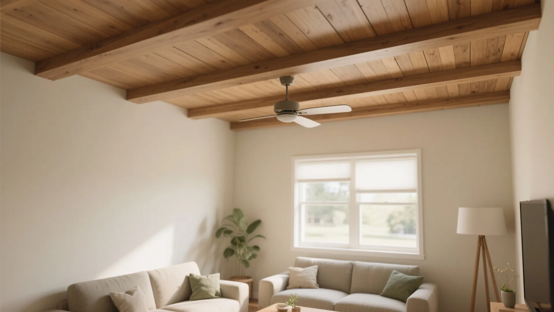 Wood Slats or Faux Beams for Warmth and Acoustic Calm