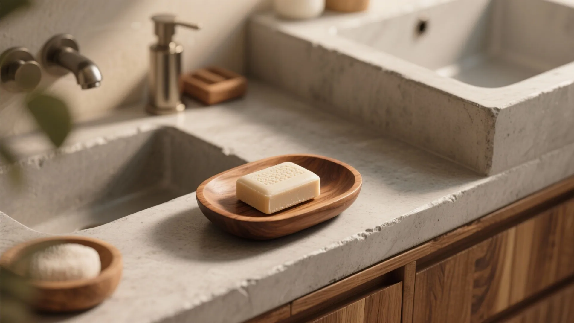 Wood Elements Bring a Warmth to Soap Displays