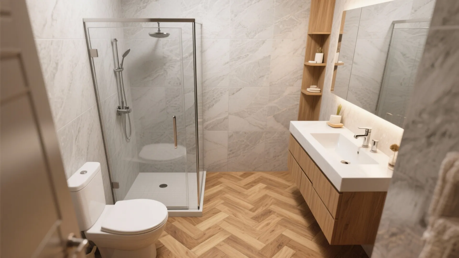 Warm Wood-Look + Stone-Look Combo