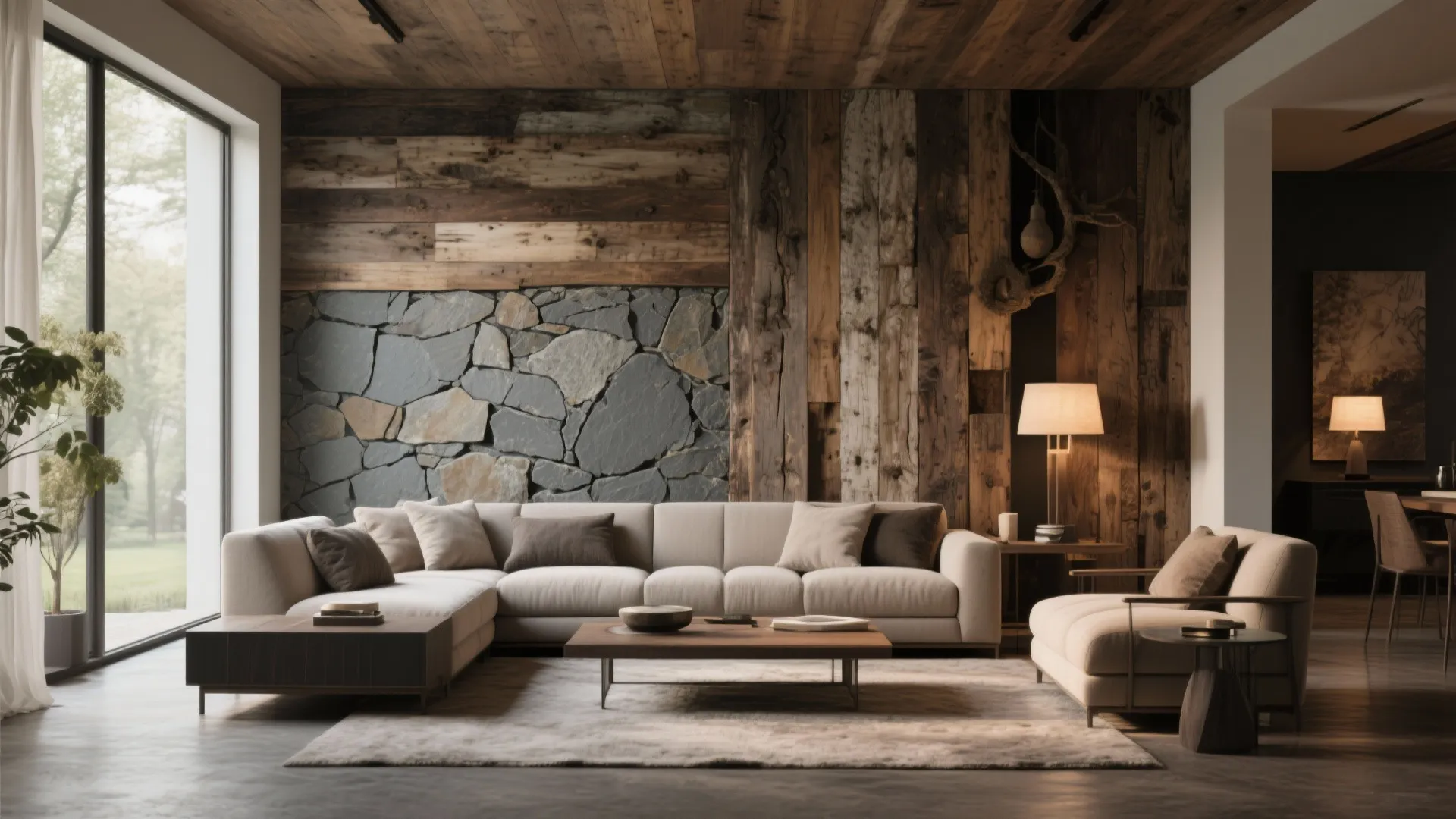 Wood and Stone Combination