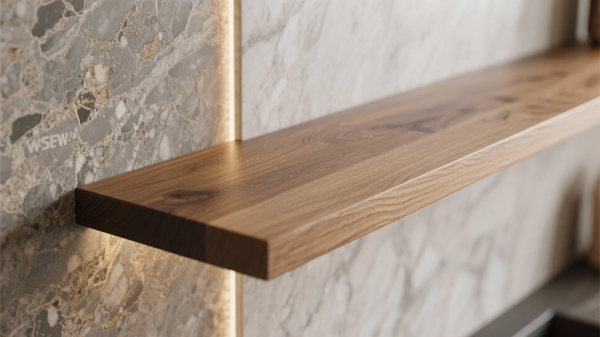 Warm Wood Accents with Stone