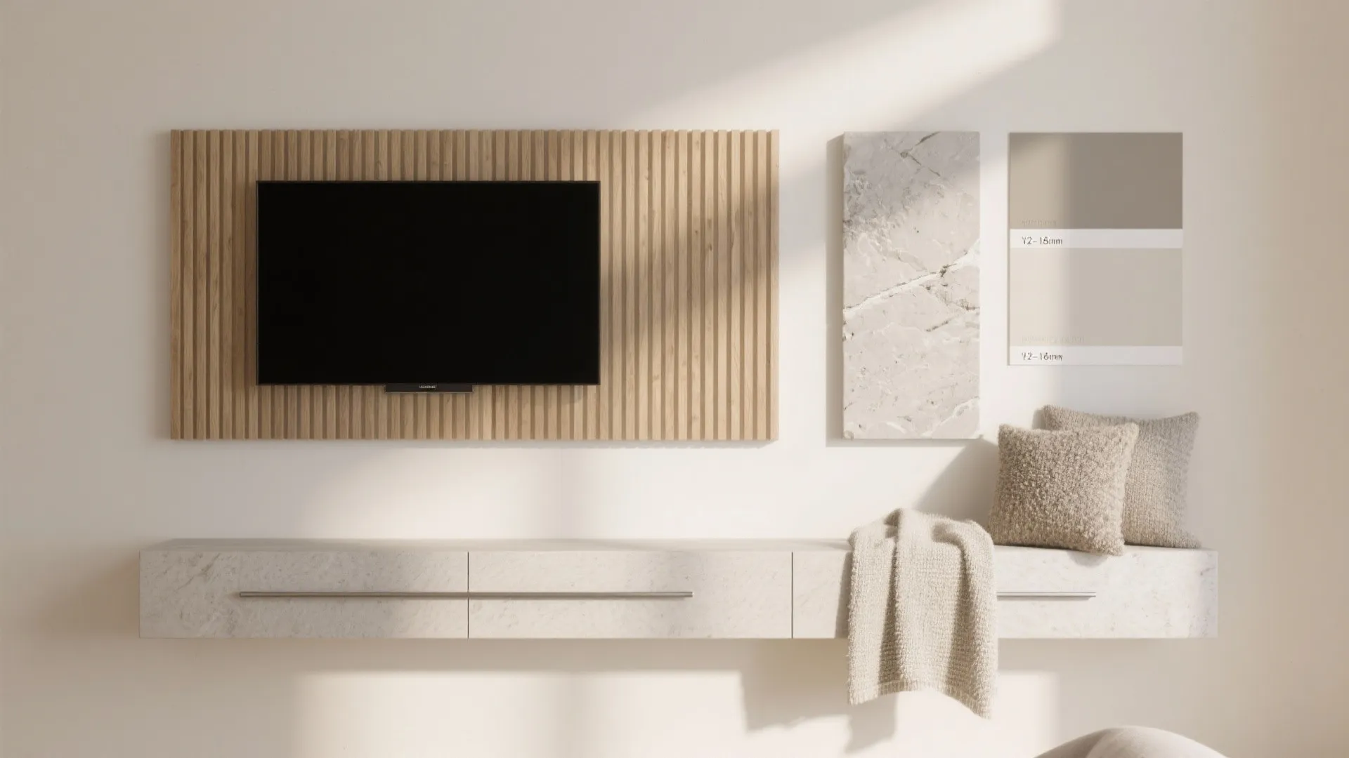 Warm wood and stone in small doses