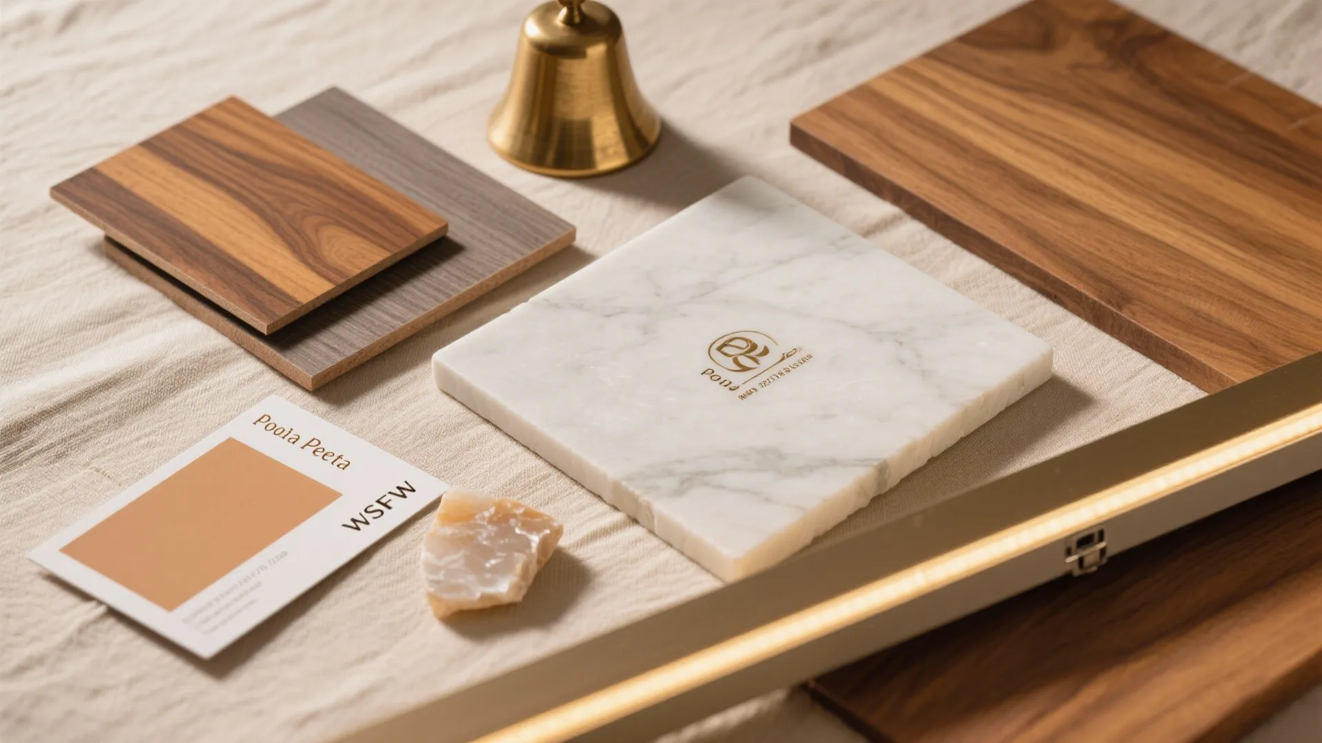 Warm Wood + Stone, with Gentle, Layered Lighting