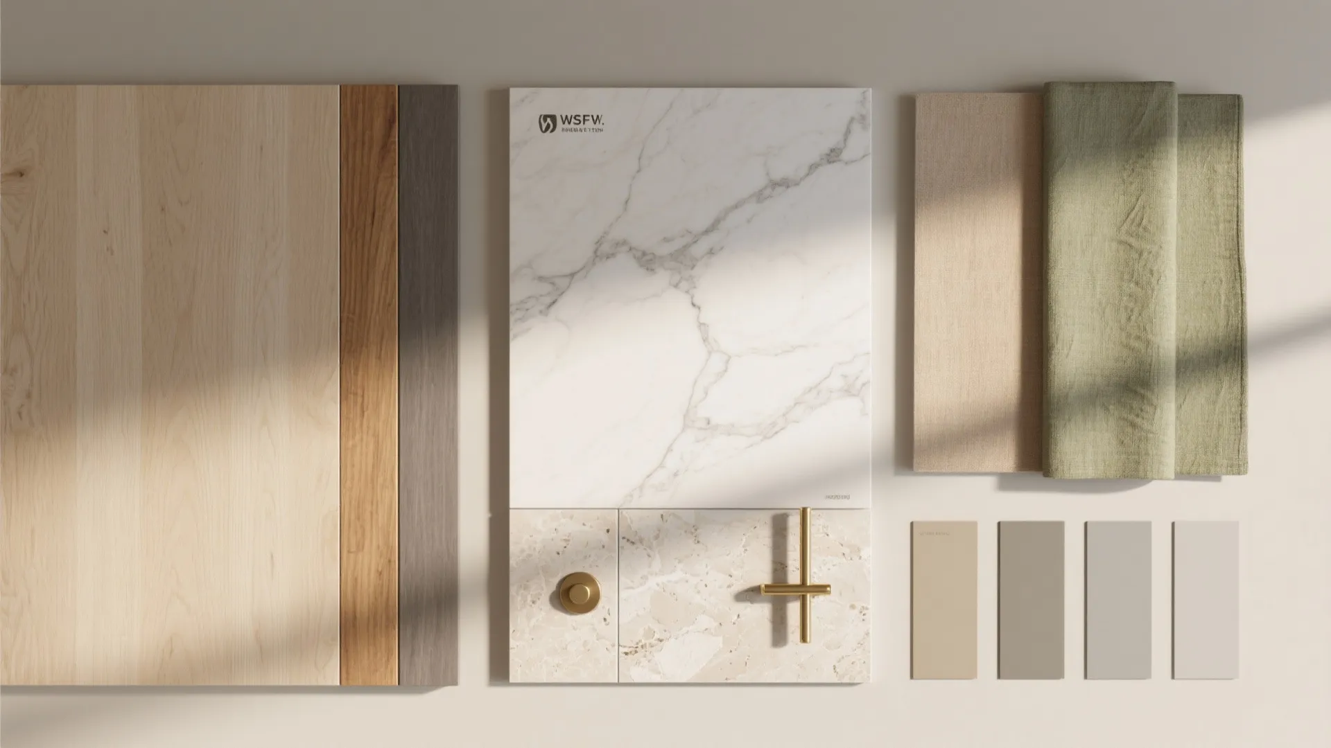 Warm wood and stone palette that ages beautifully