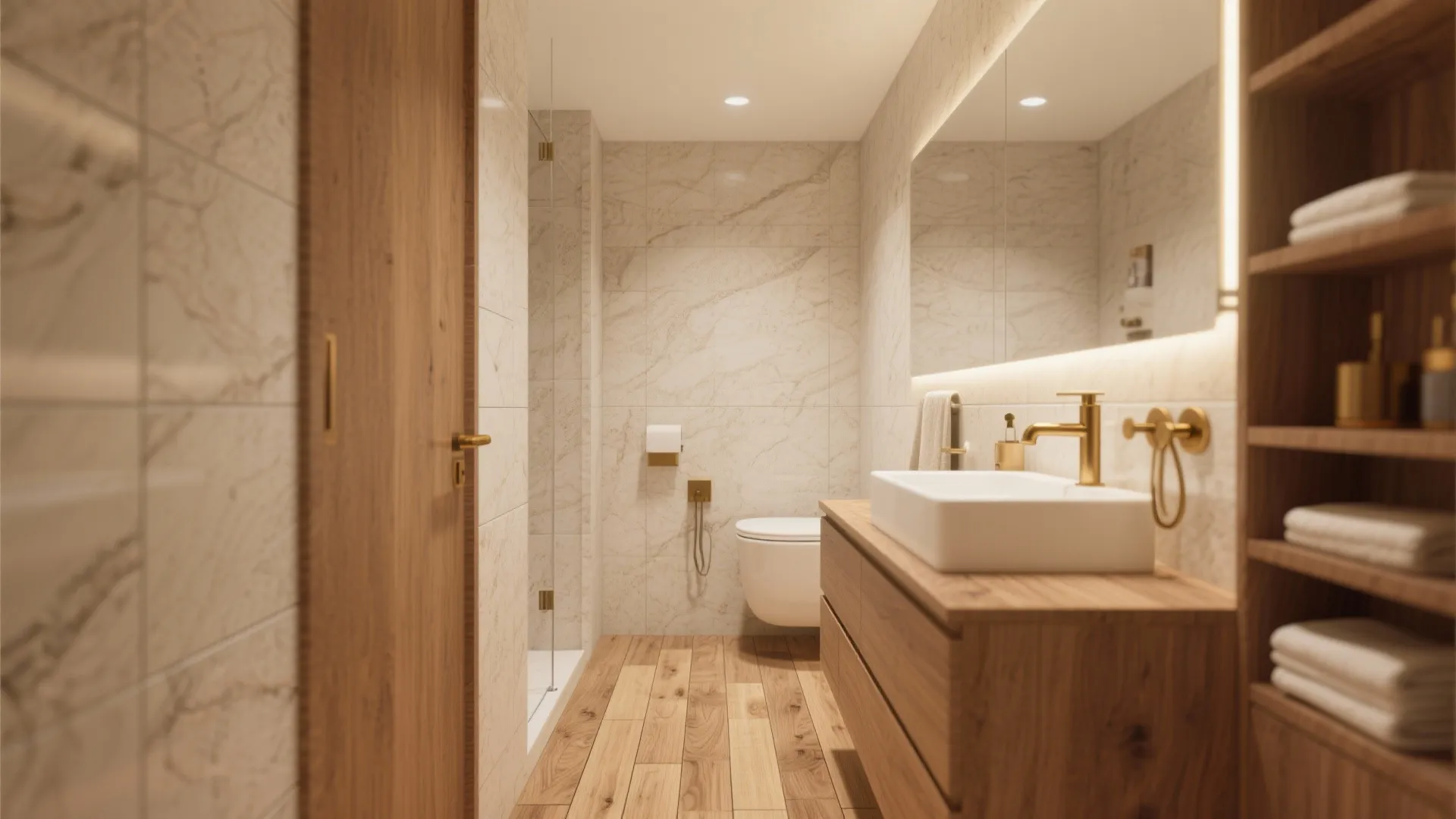 Elevate with stone-look and wood-look porcelains