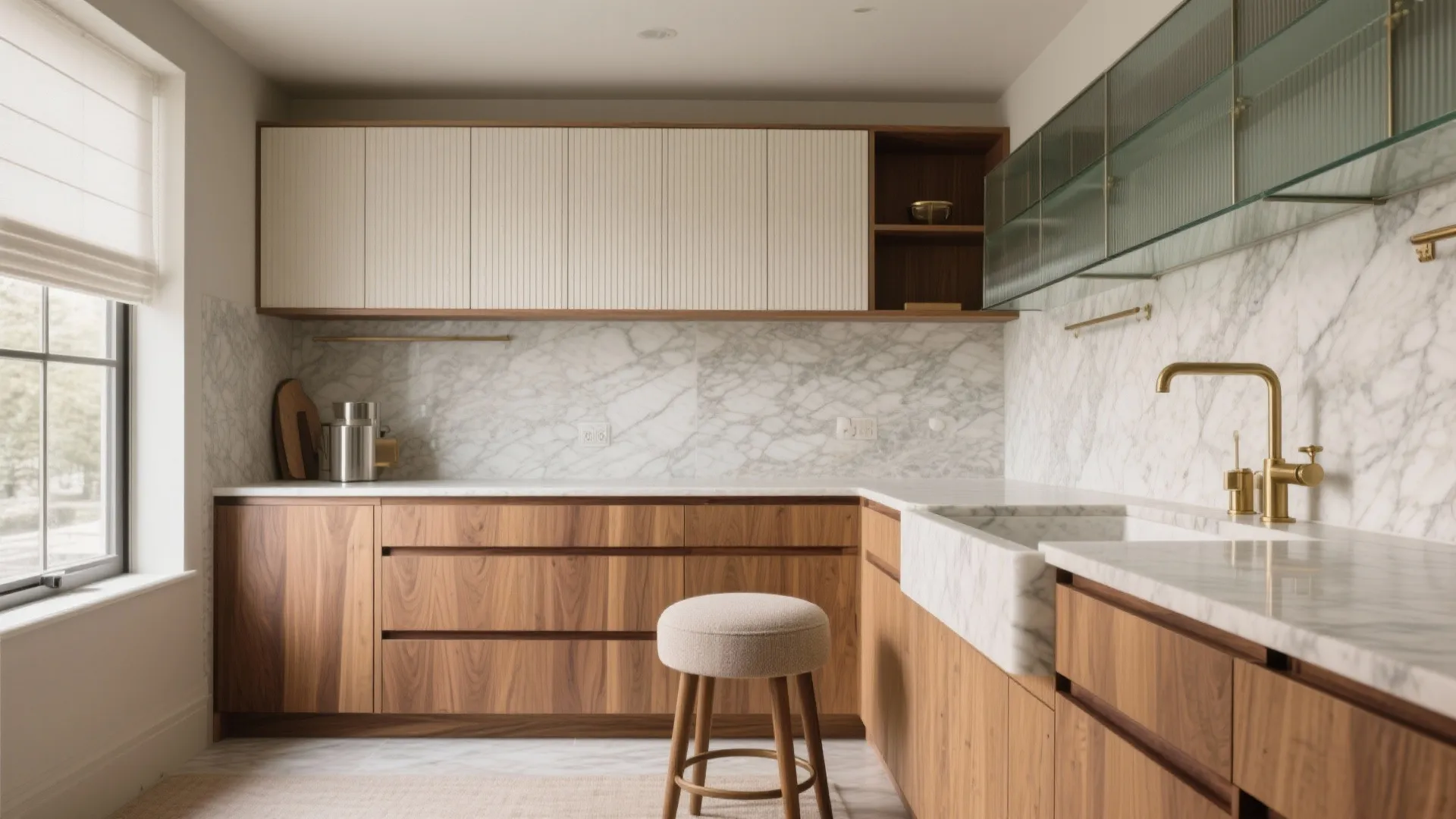 Warm Wood Accents with Stone