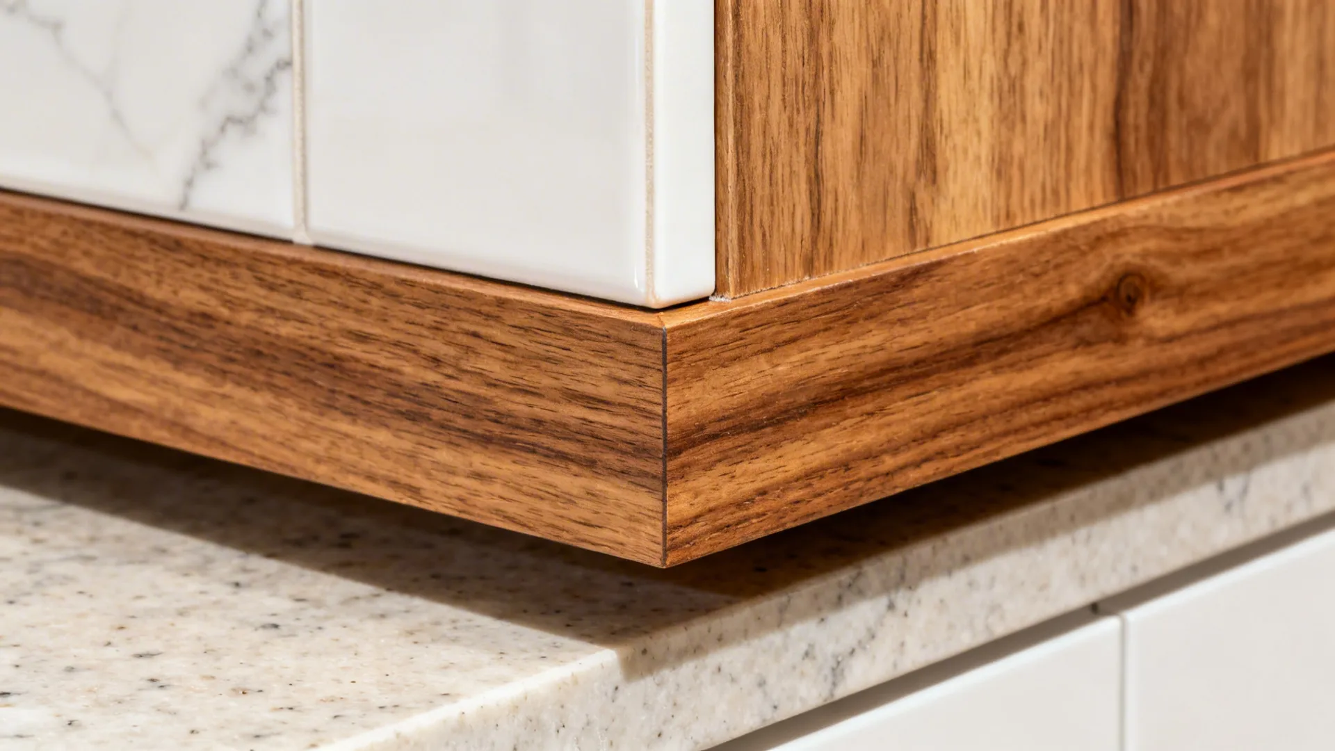 Warm Wood Accents with Durable Core