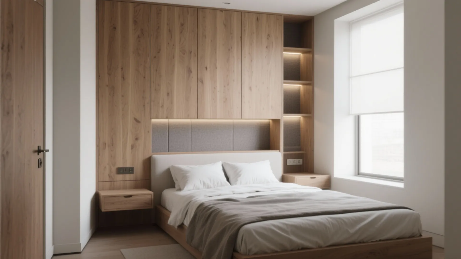 Built-In Wood Storage Wall