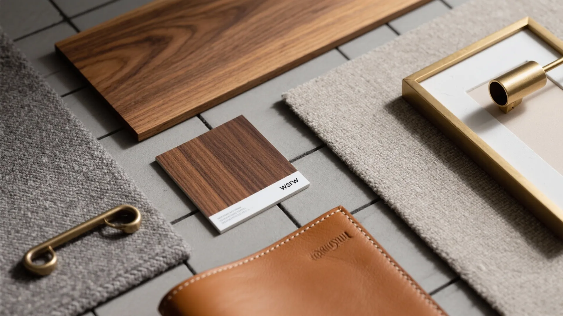 Warm it up with wood, tan, and brass