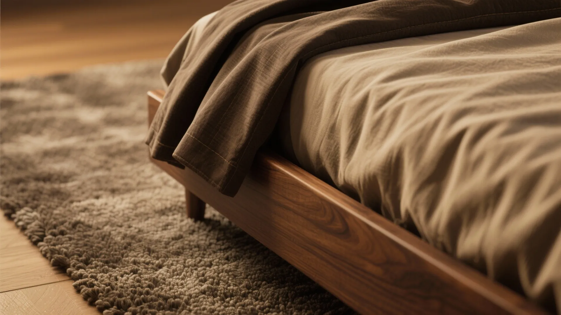 Natural Wood + Tactile Textiles for Warmth