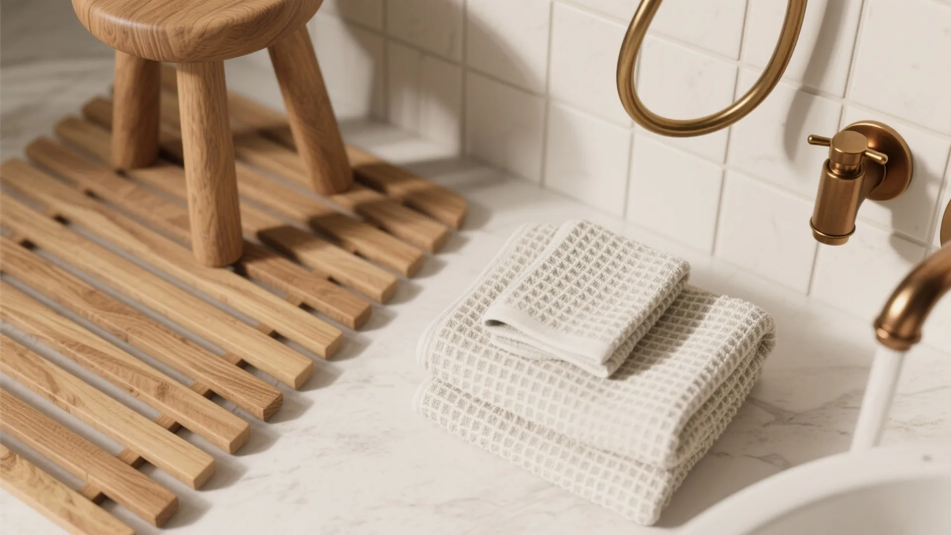 Warm Wood and Textured Textiles