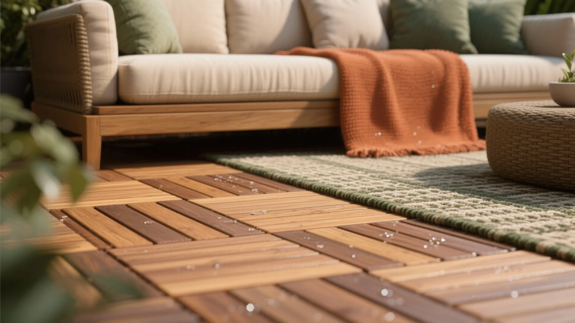 Warm Wood and Outdoor Textiles
