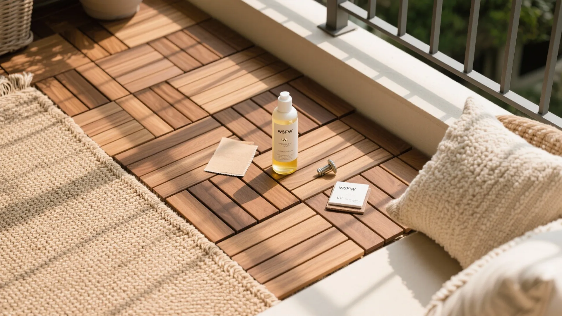 Warm wood tones and tactile textiles