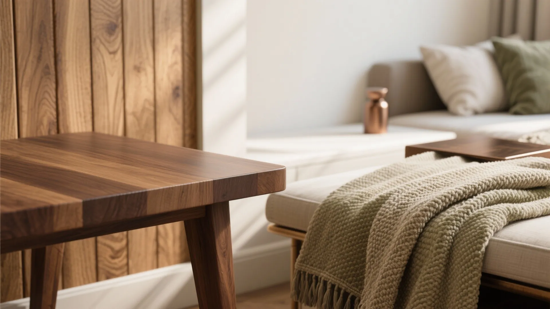 Warm Wood Accents With Mixed Texture