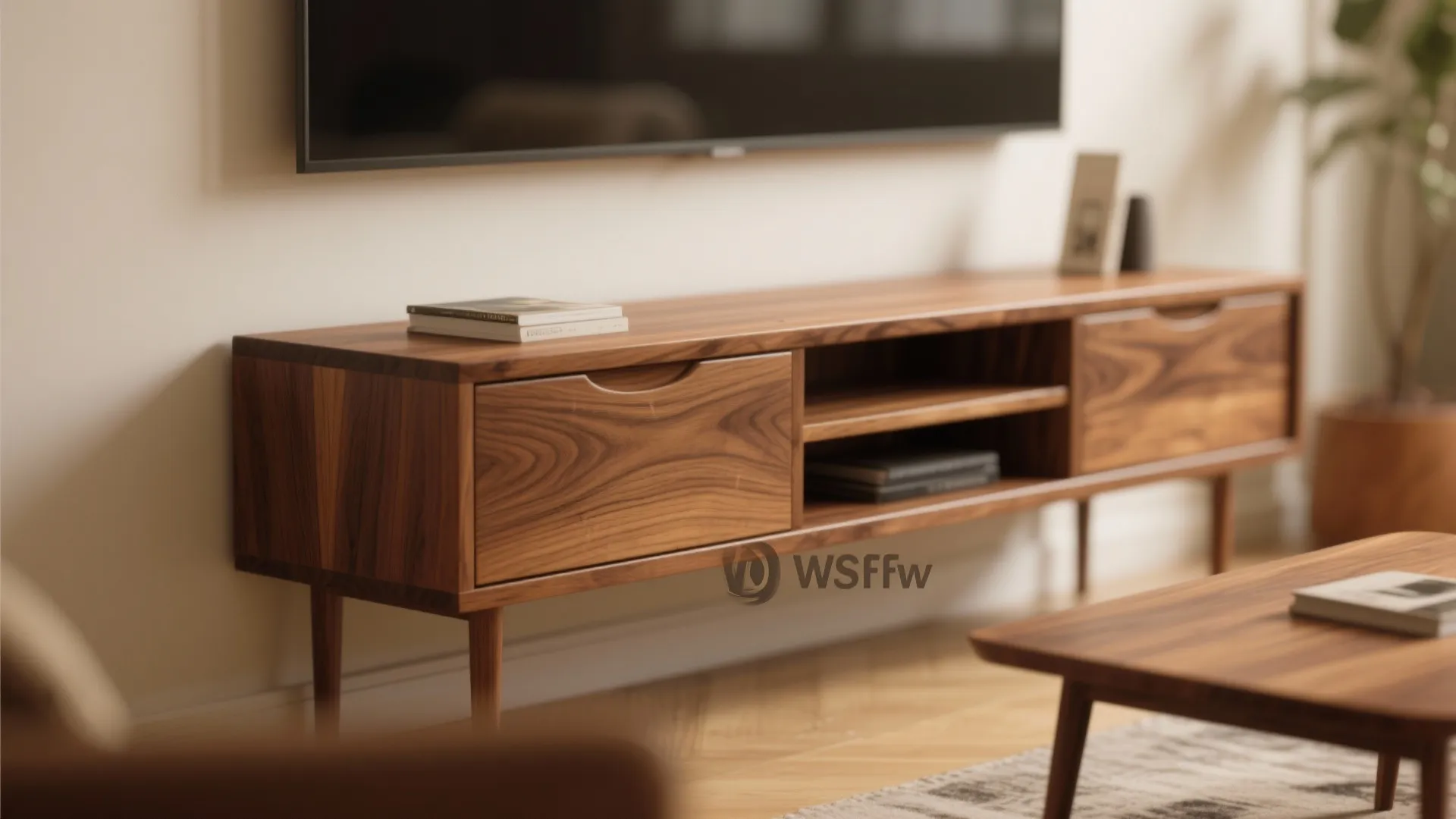 Warmth through wood textures