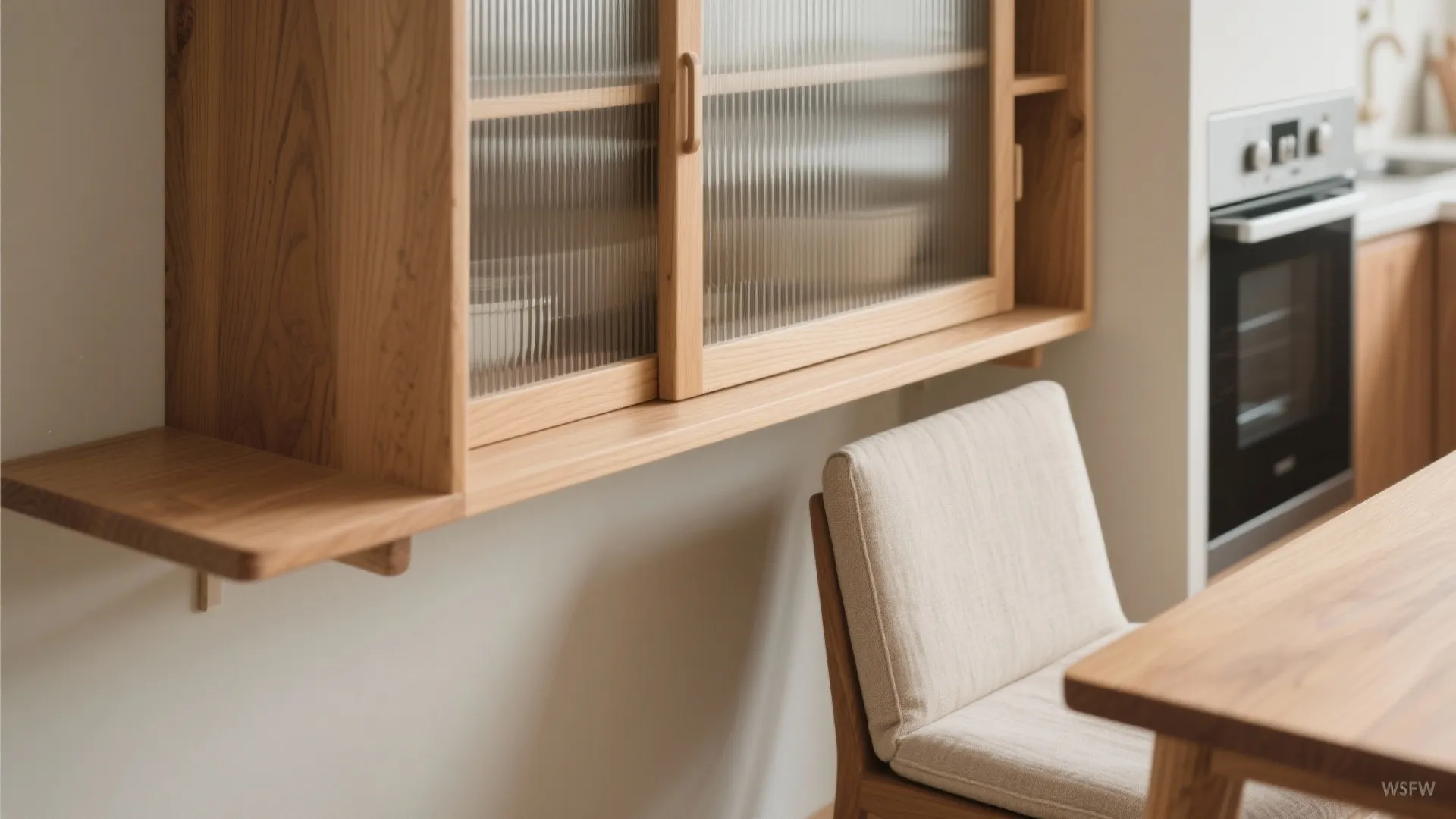 Warm wood accents with mixed textures