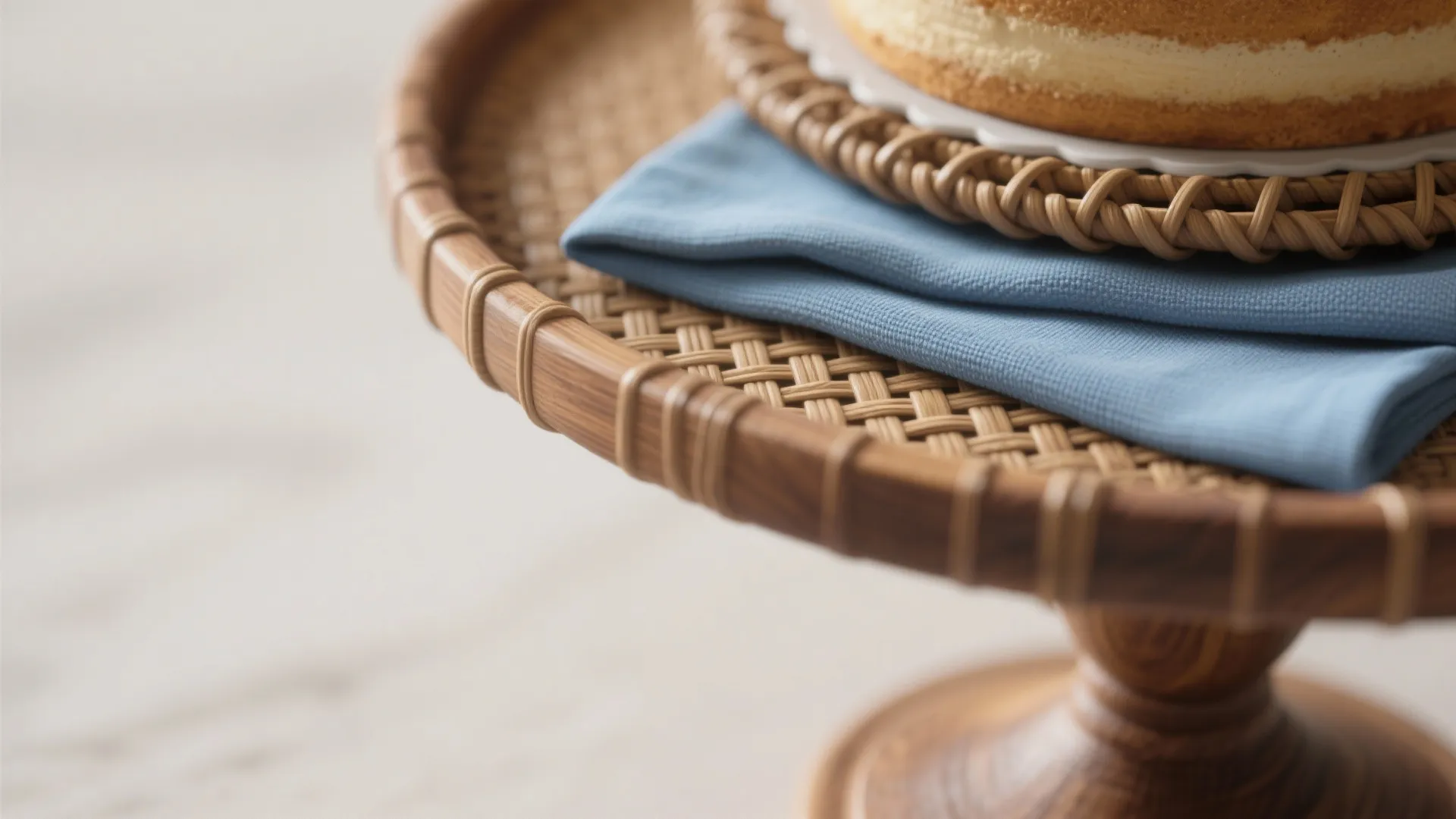 Wood + Neutral Palette with One Accent Hue