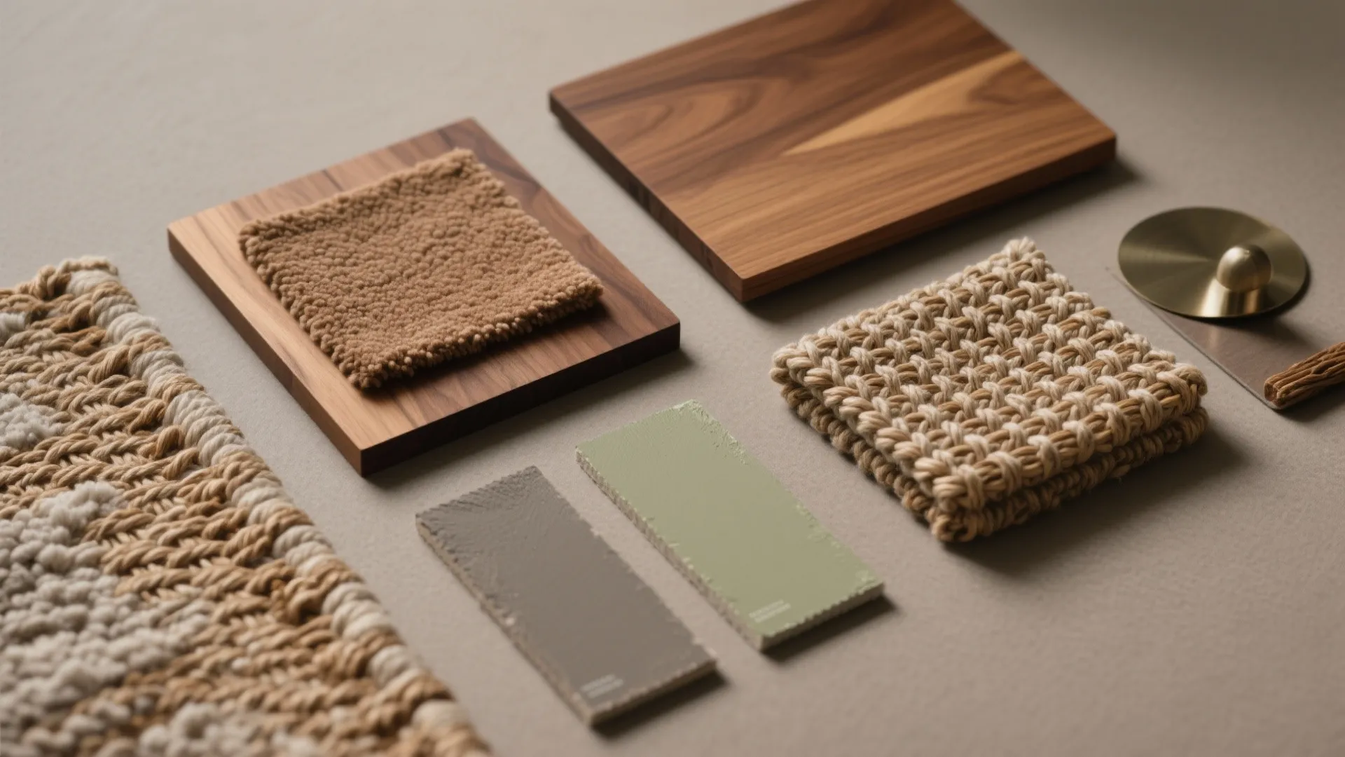 Warm wood accents and layered texture for cozy balance