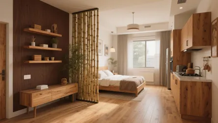 5 Wood-Themed 1 BHK Interior Design Ideas