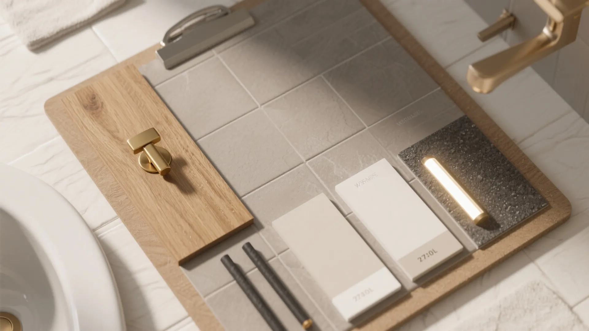 Warm Grey + Wood Pairing for a Cozy Modern Bathroom