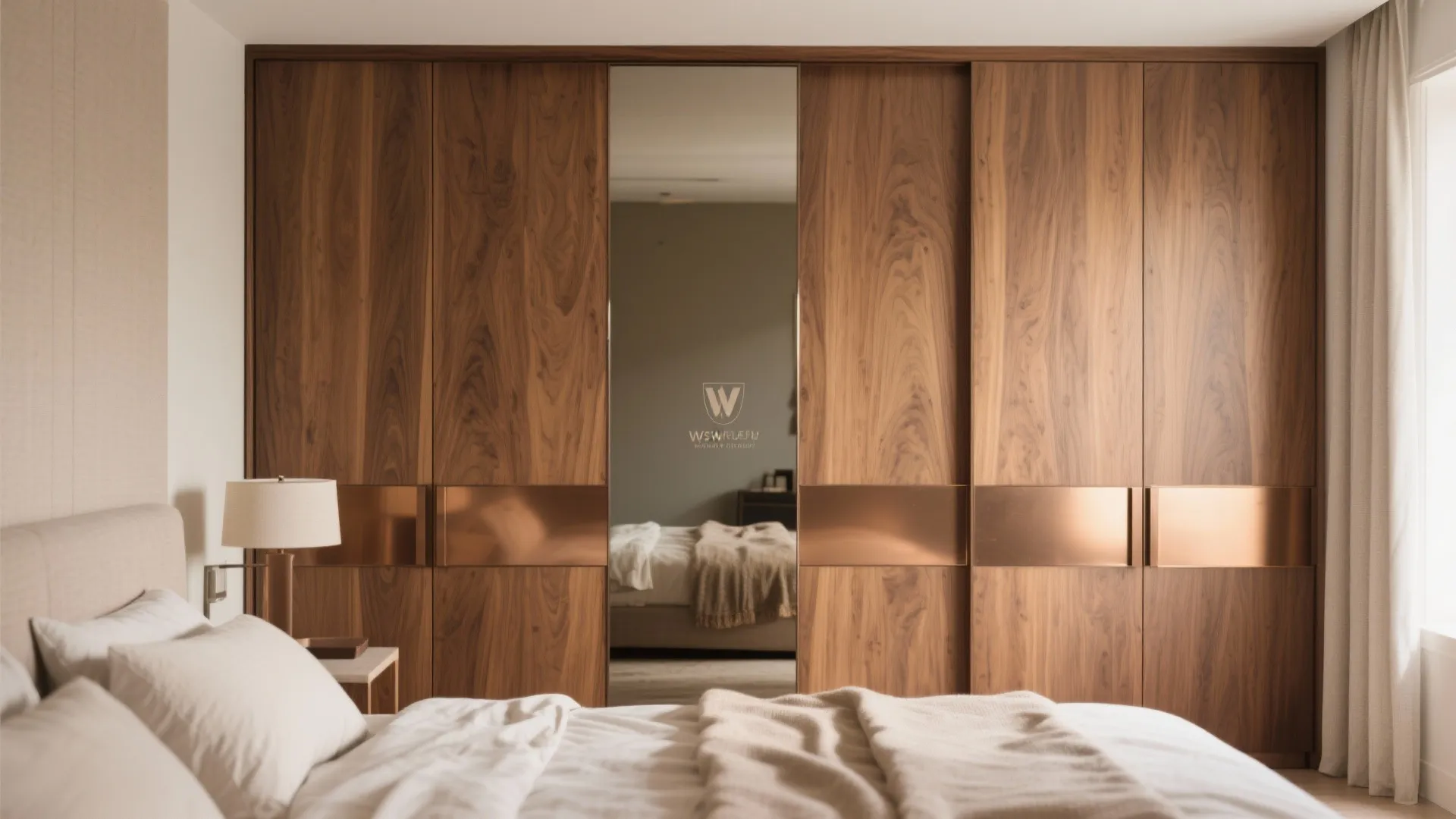 Warm Wood + Tinted Mirror Mix for a Softer Look