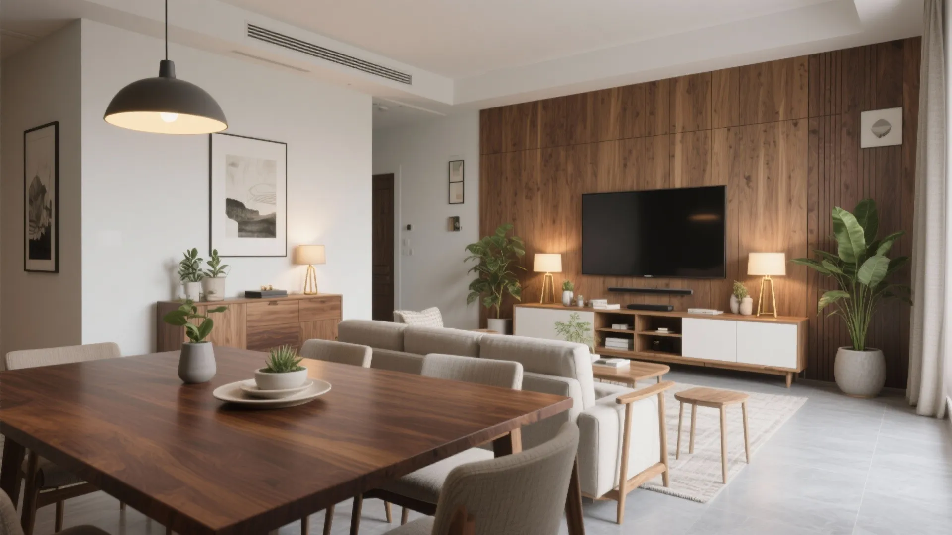 Wood tone layers for cozy modern warmth