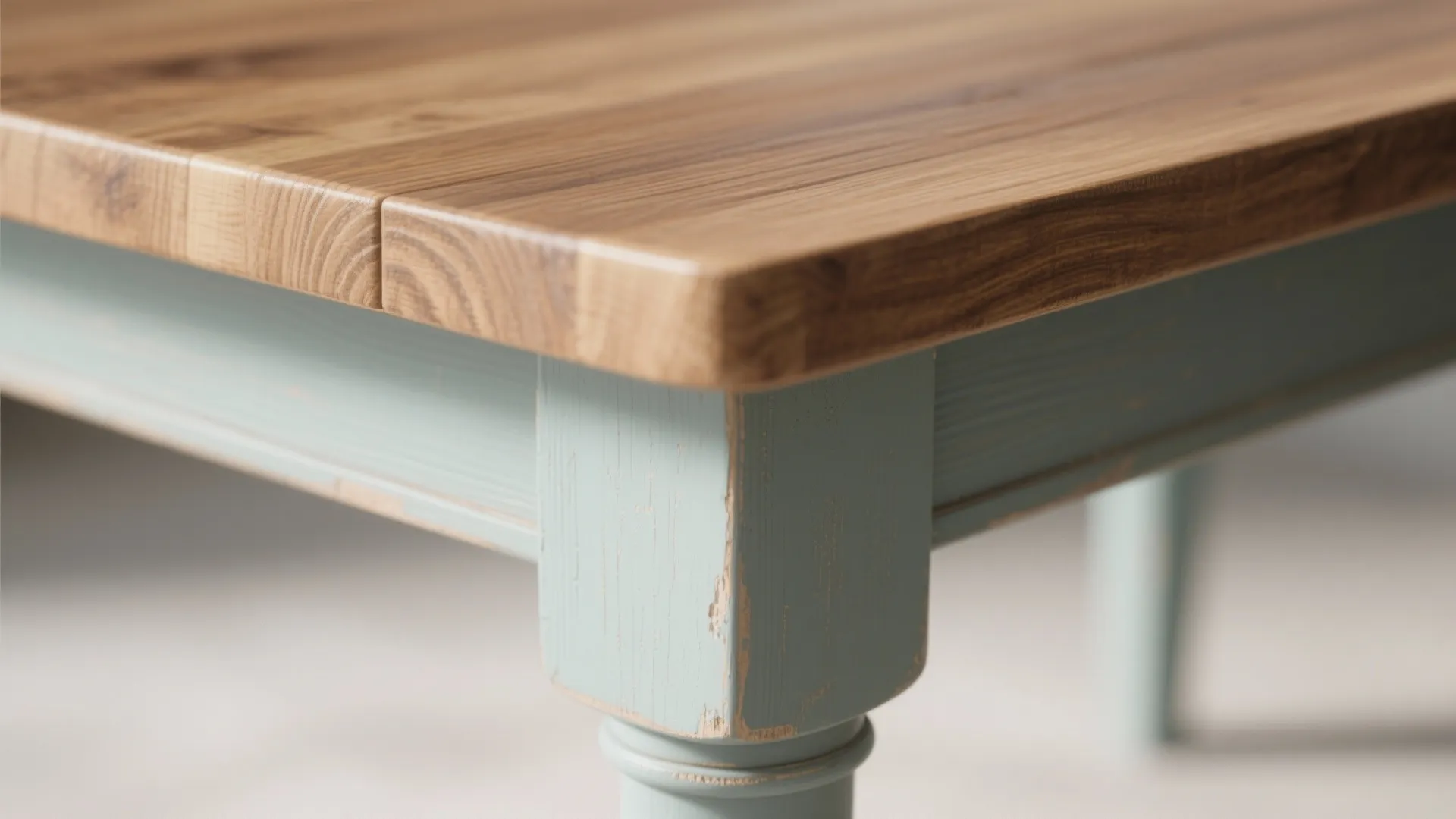 1. Wood top + Painted base