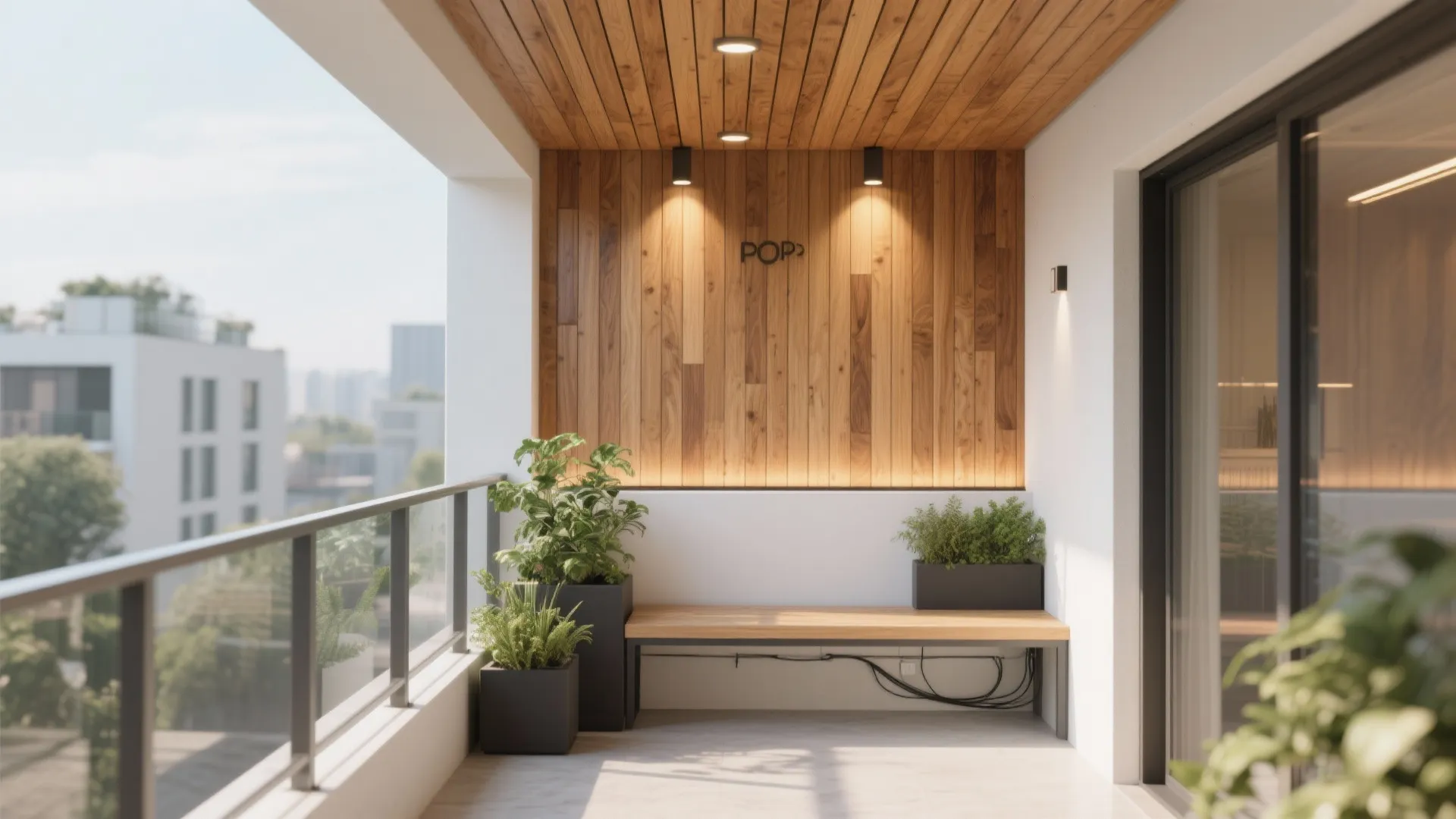 5) Warmth with Wood: POP Trays Pairing WPC or Timber Slats