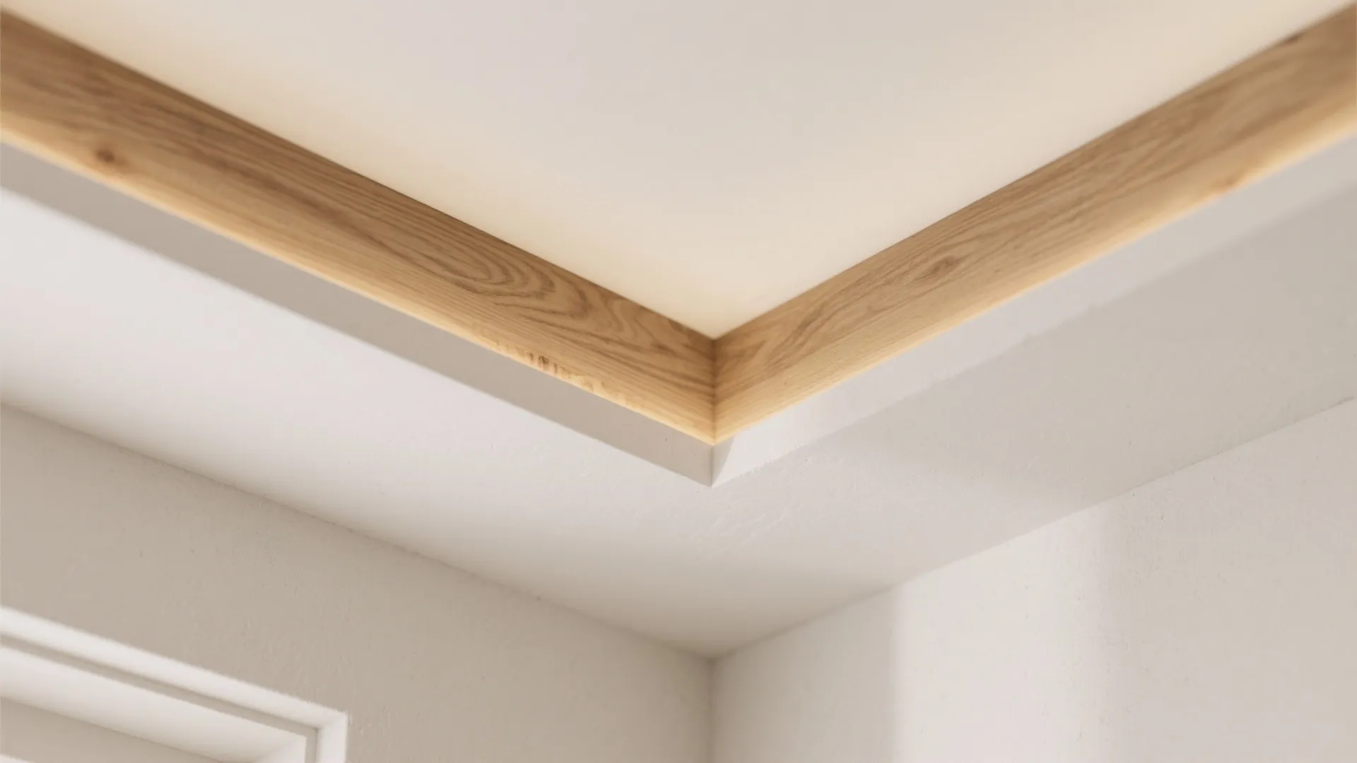 Warm Wood-Trim Border (Plaster + Timber)