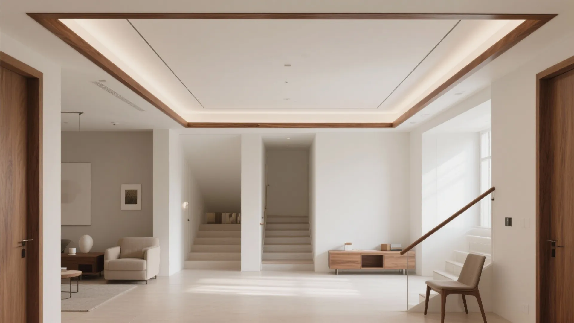 Wood-Trimmed POP Edges for Warmth and Contrast