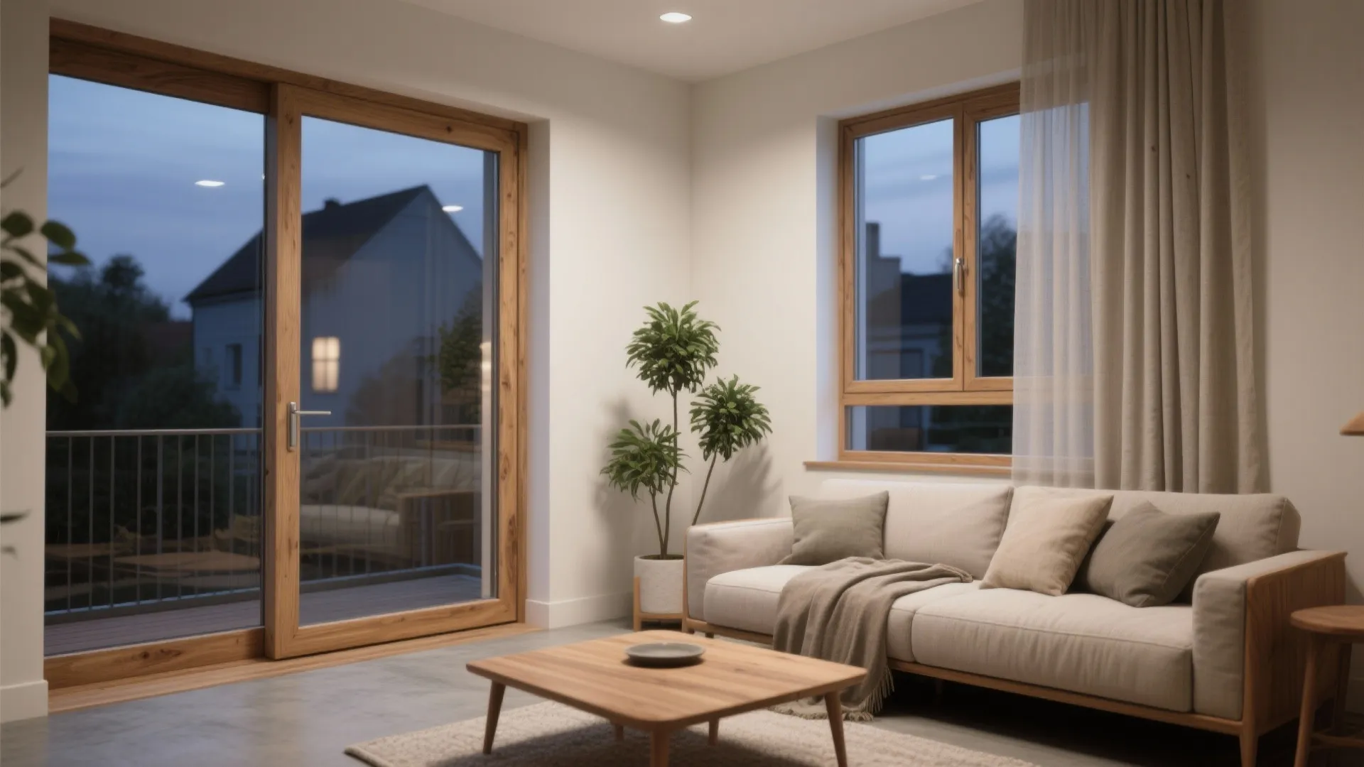 5) Warm Wood or Smart uPVC for Comfort and Quiet