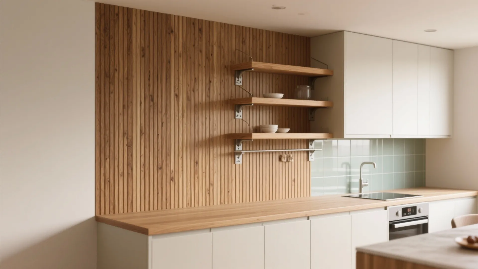 Warm Wood Accents on the Vertical Plane