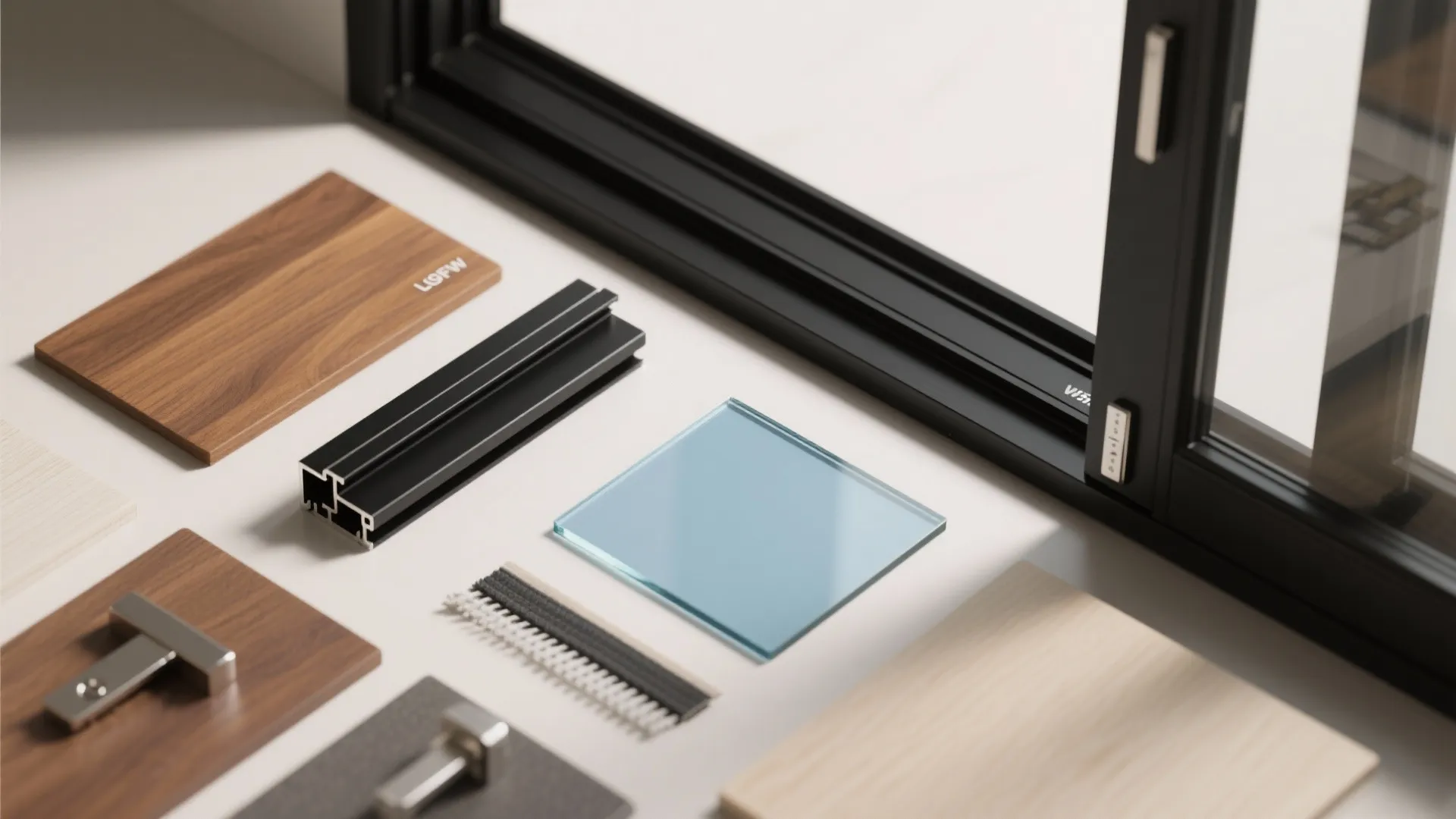 Slim profiles: black aluminum vs. warm wood