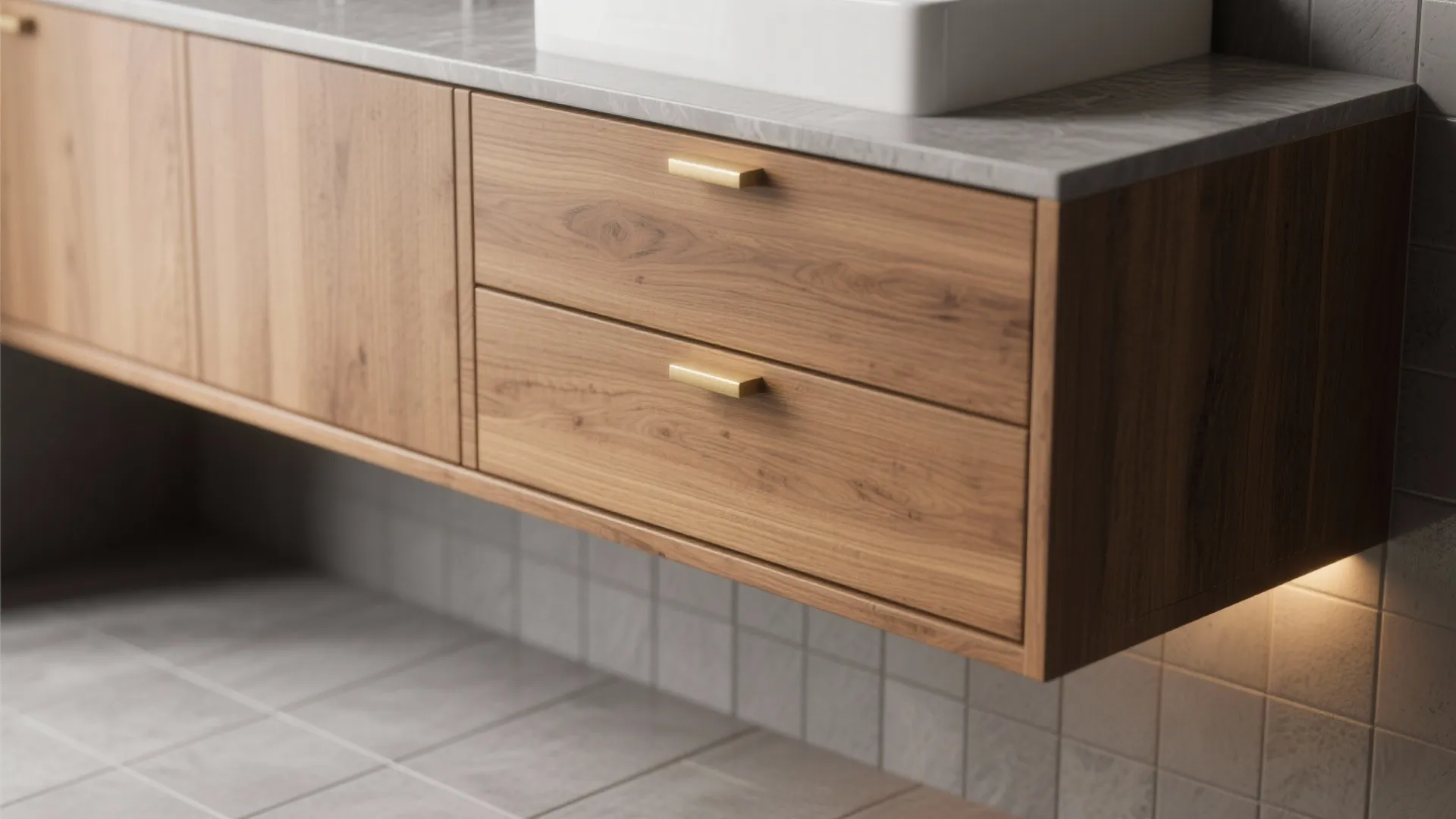 1. Play with Temperature: Warm Woods + Cool Gray