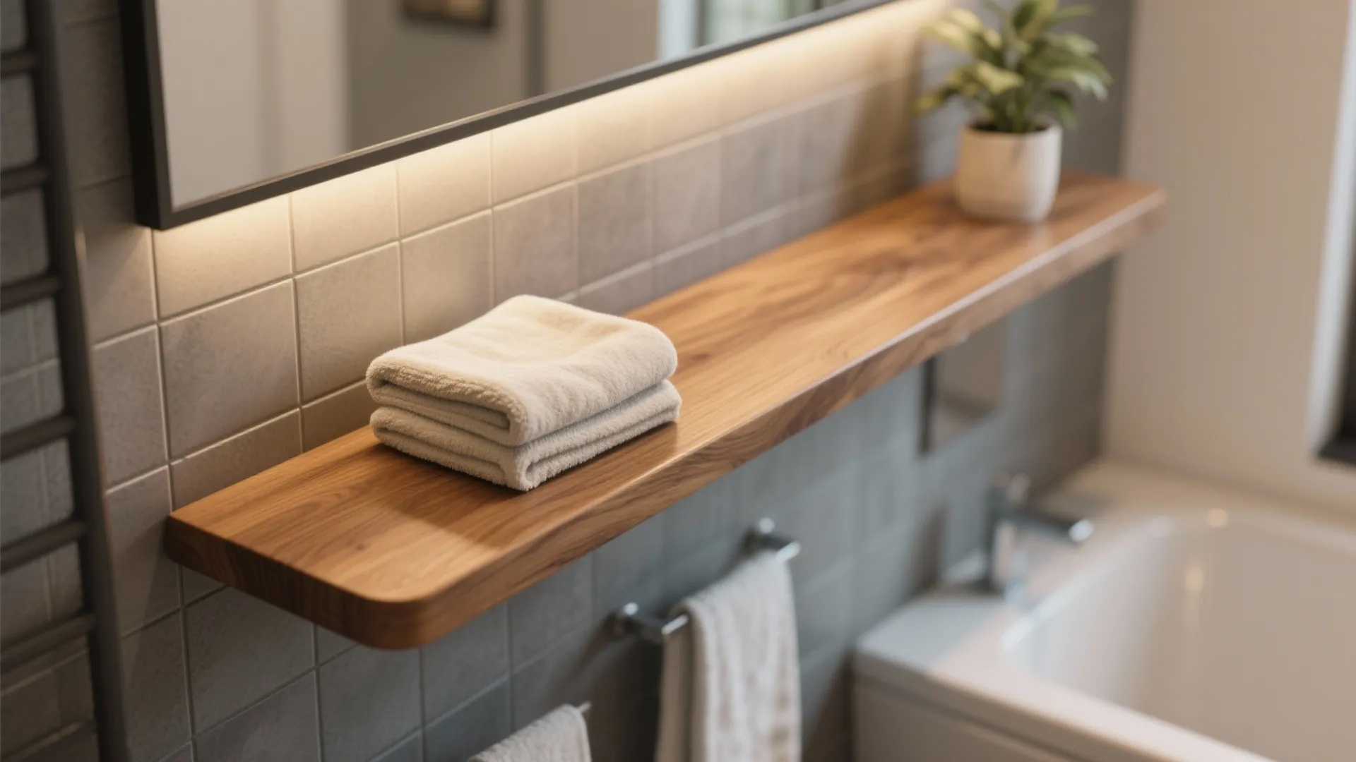 1. Contrast with warm wood accents