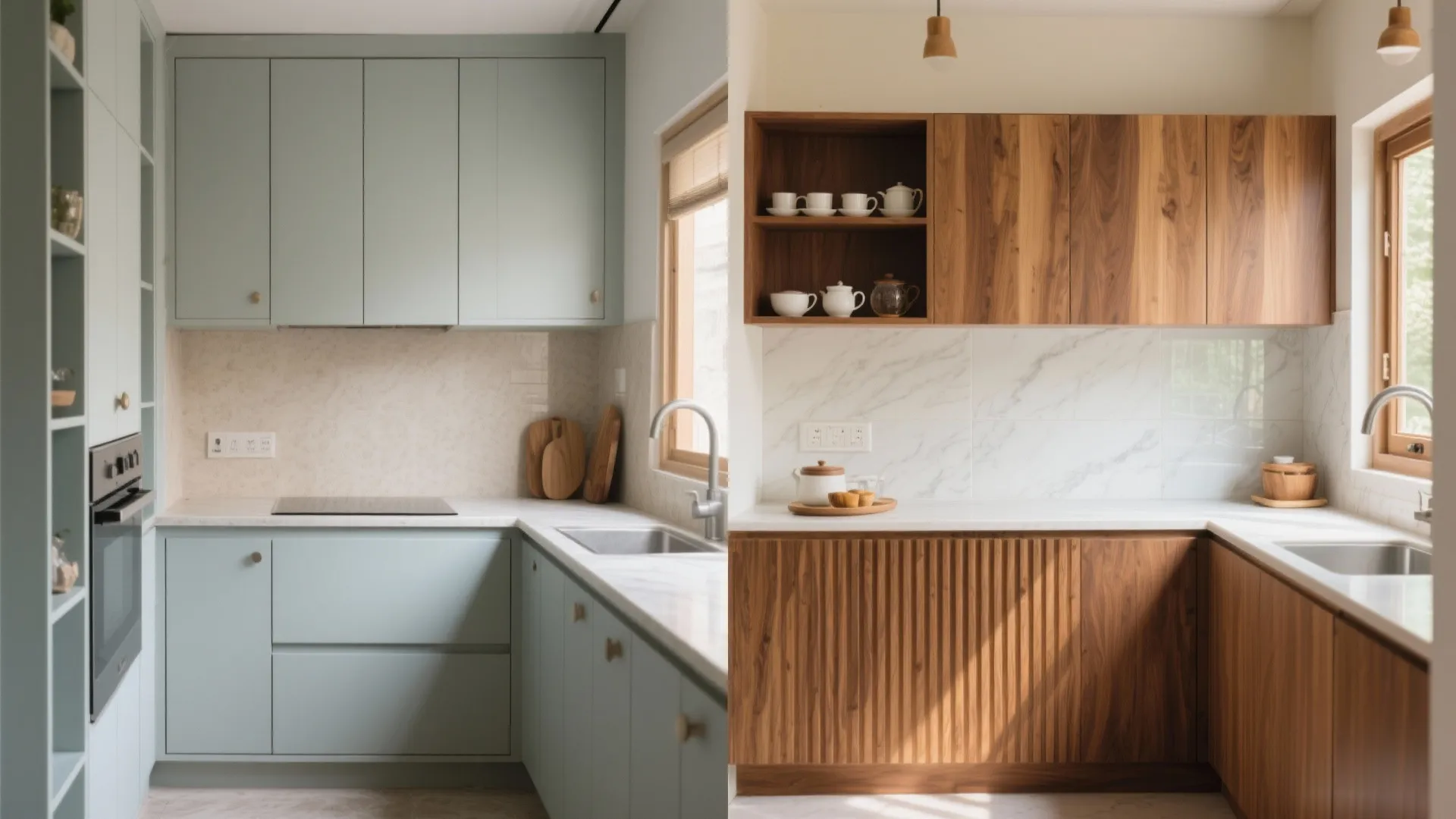 Warm wood elements for comfort