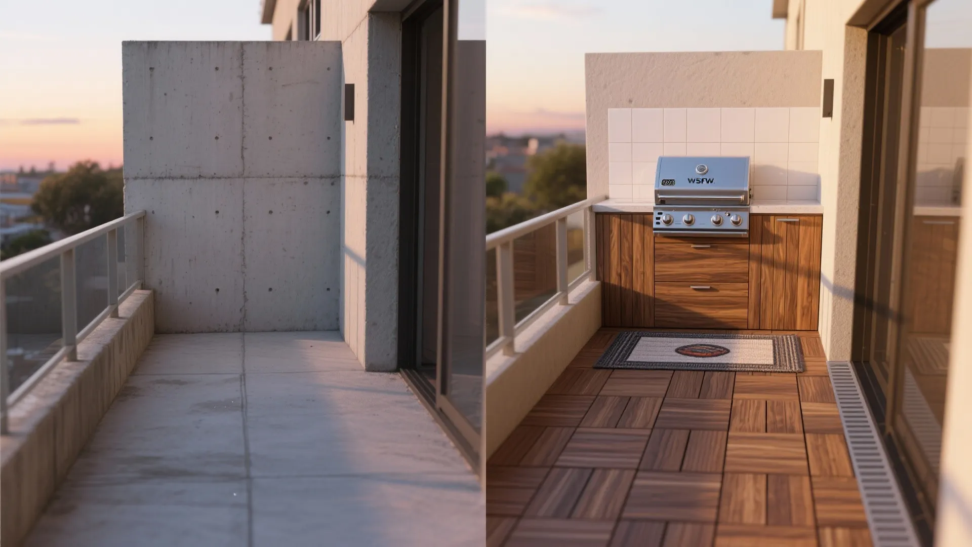 Warmth with wood—and code-safe surfaces