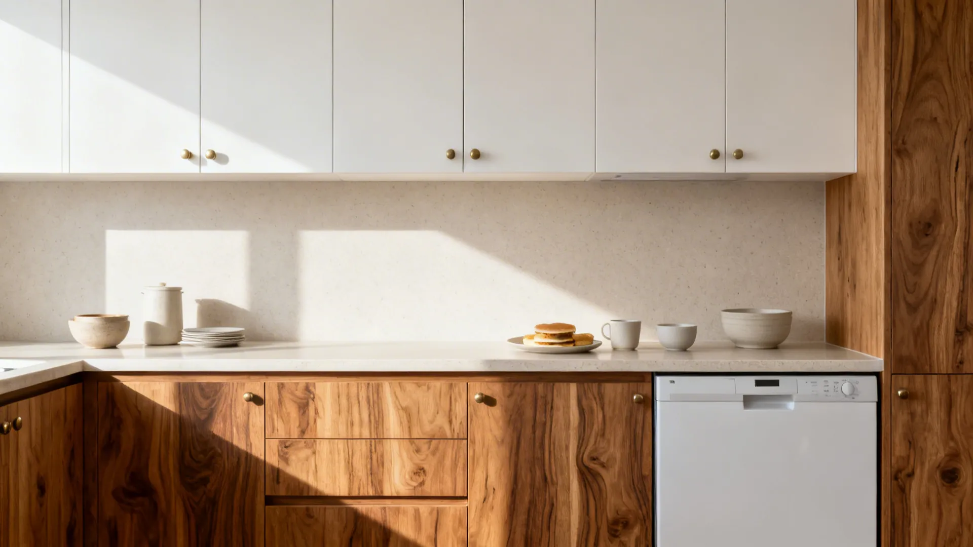 Warmth with wood—balanced with durable finishes