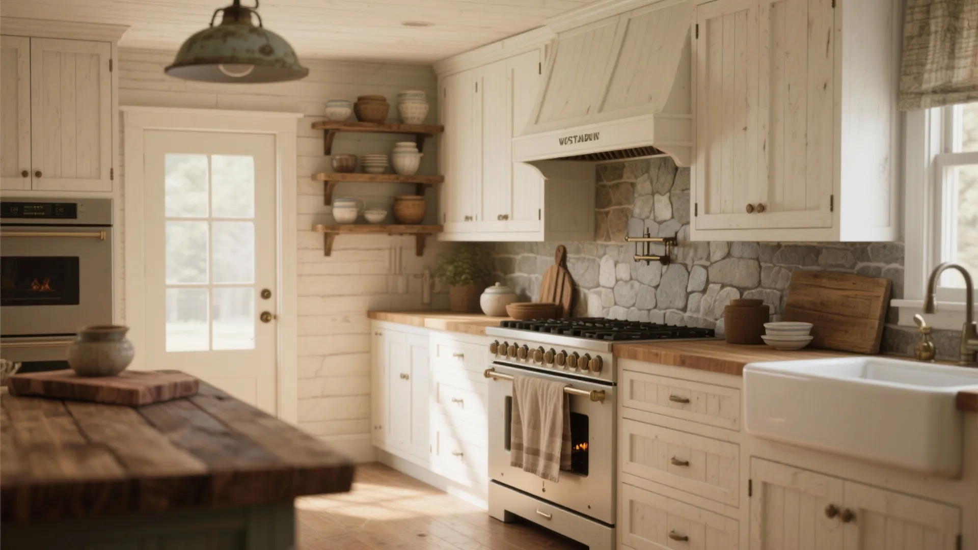 1. Embrace a Warm Hearth with Wood and White