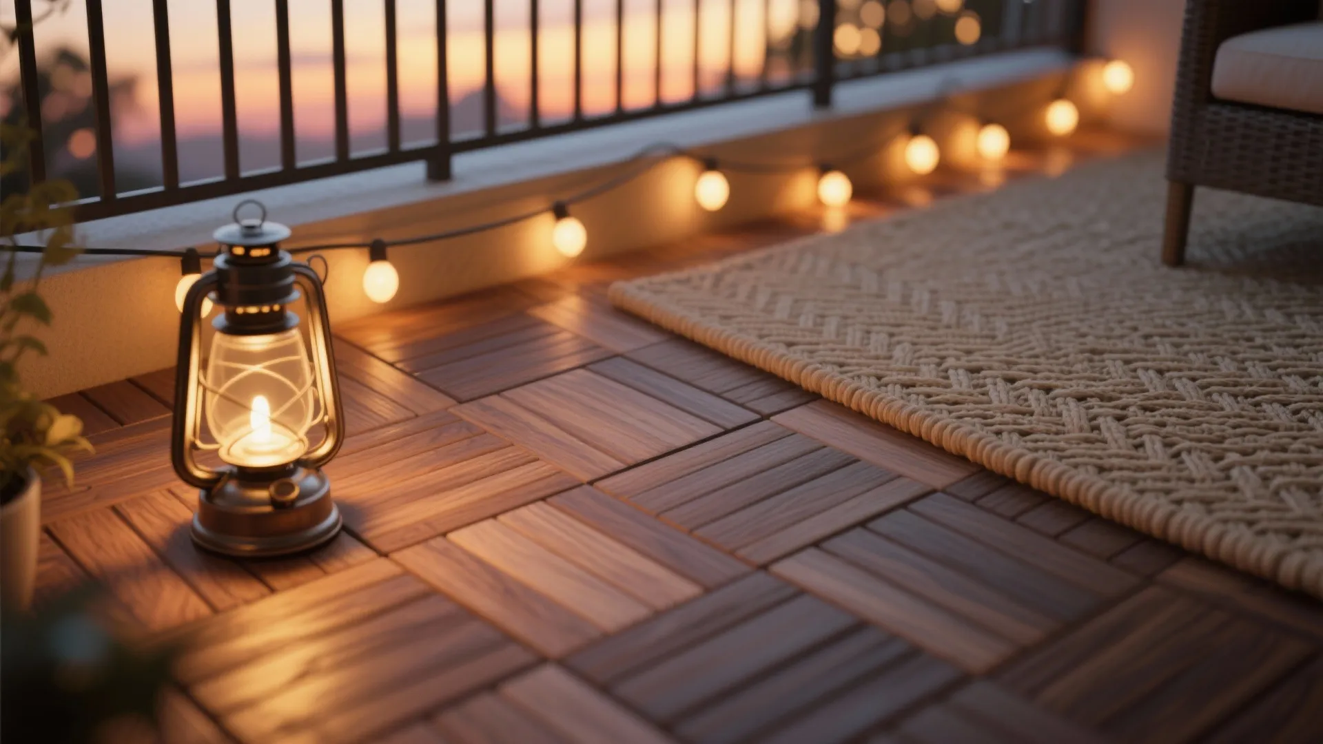 Warm wood, woven textures, and layered lighting