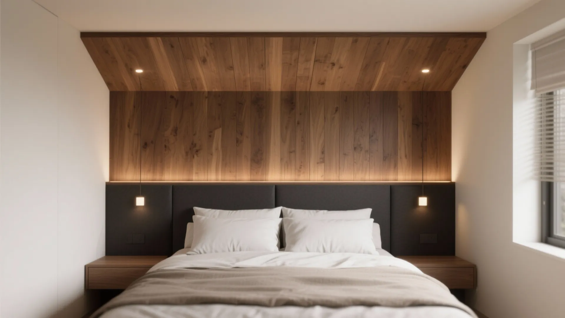 Ceiling-to-Wall Wood Wrap for Cocooning