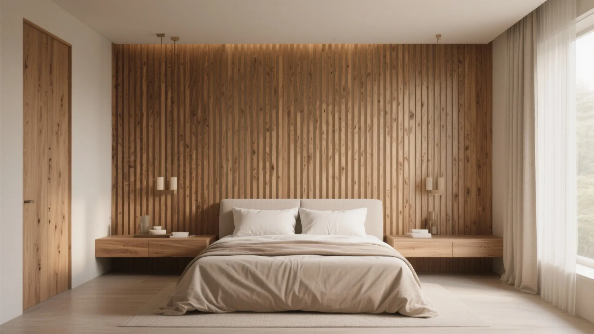 3. Wooden Accent Paneling