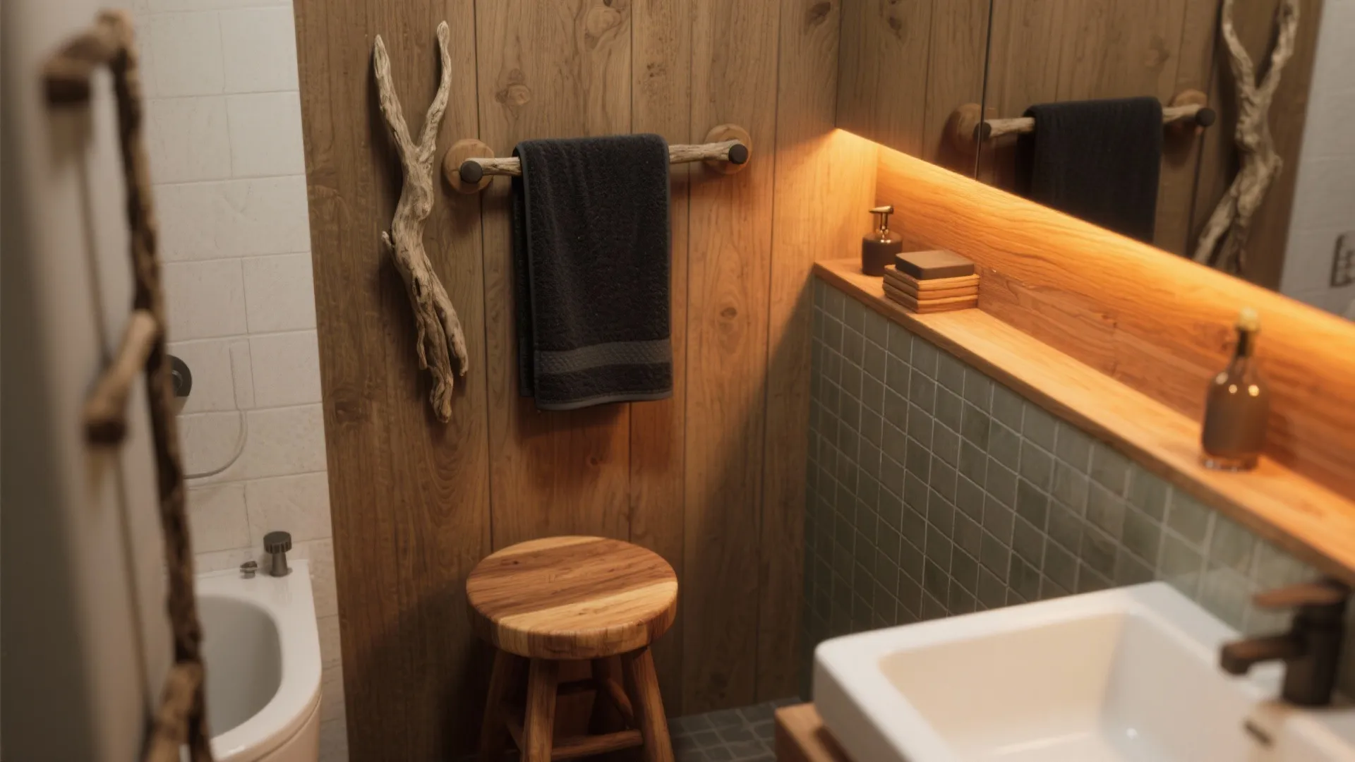 10. Natural Textures & Wooden Accents