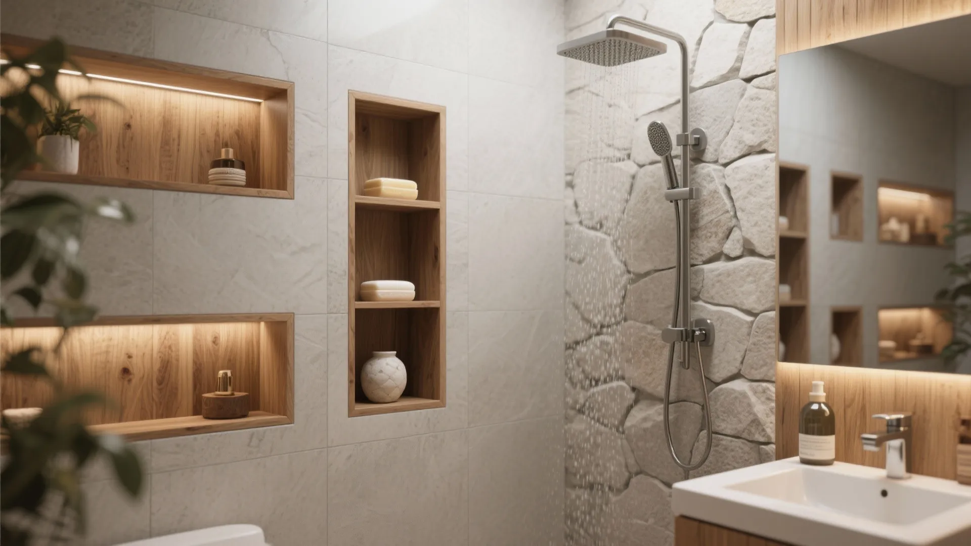 10. Built-in wooden niches