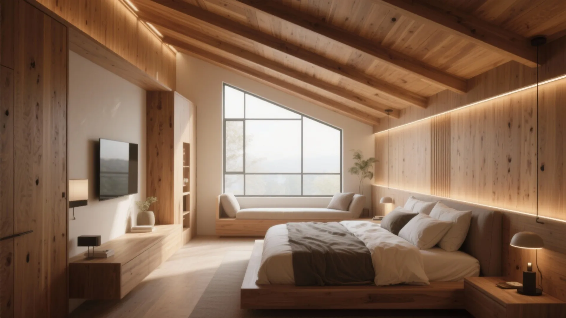 2. Wooden Beams or Panels