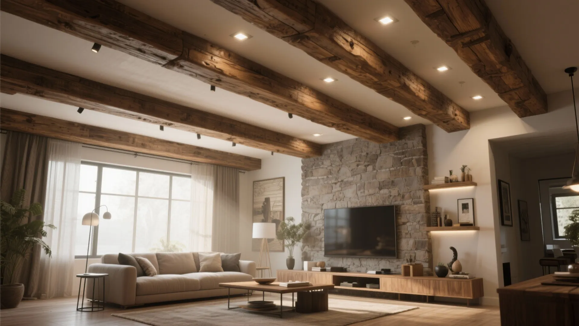 Wooden Beam Integration