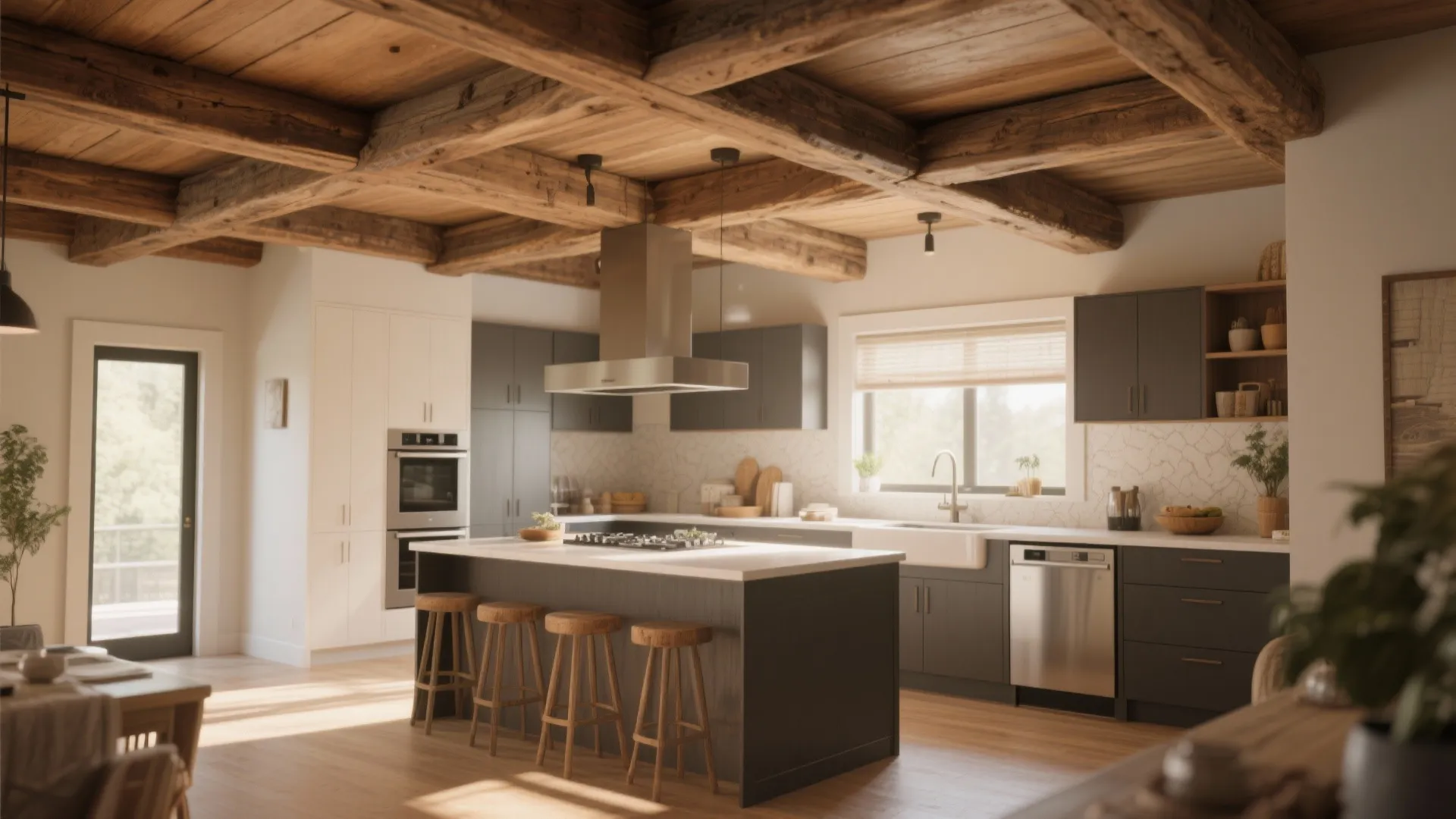 Tip 1: Wooden Beams for Warmth